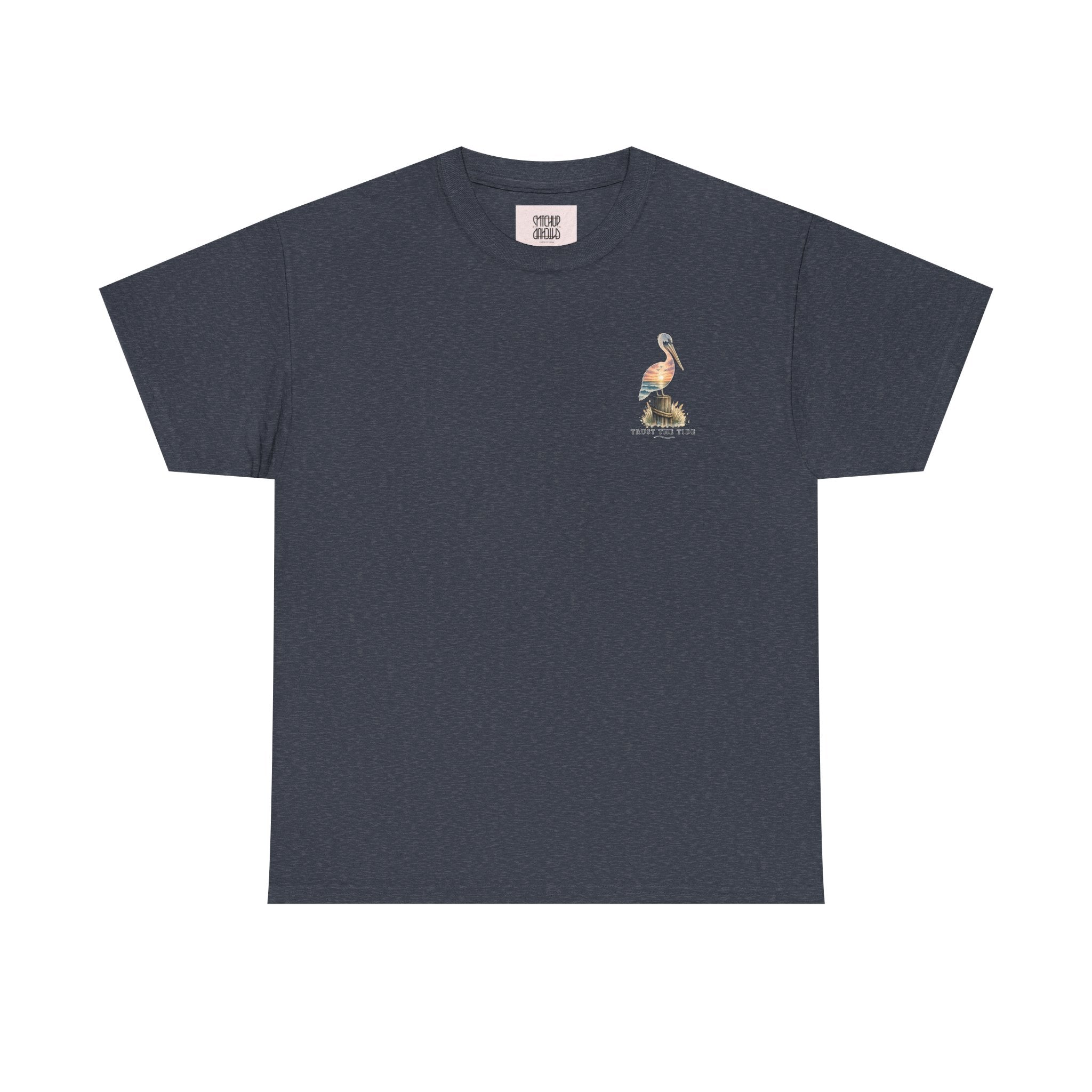 Graceful Swan - Peaceful Lake Sunset Graphic T-Shirt