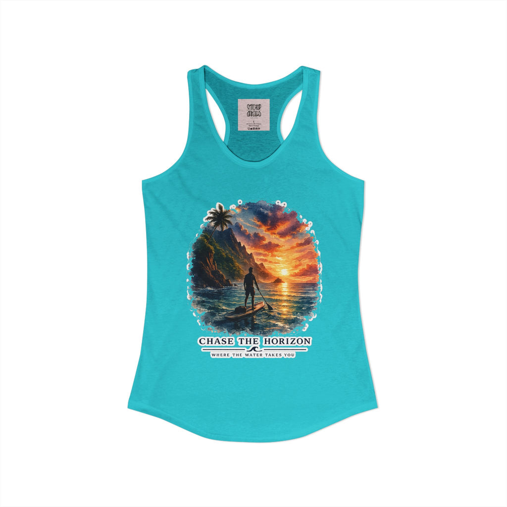 Chase The Horizon - Coastal Sunset Racerback Tank Top