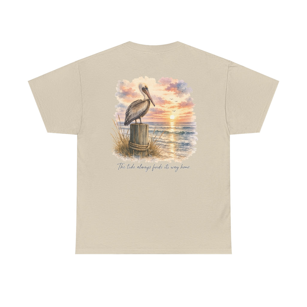 Graceful Swan - Peaceful Lake Sunset Graphic T-Shirt