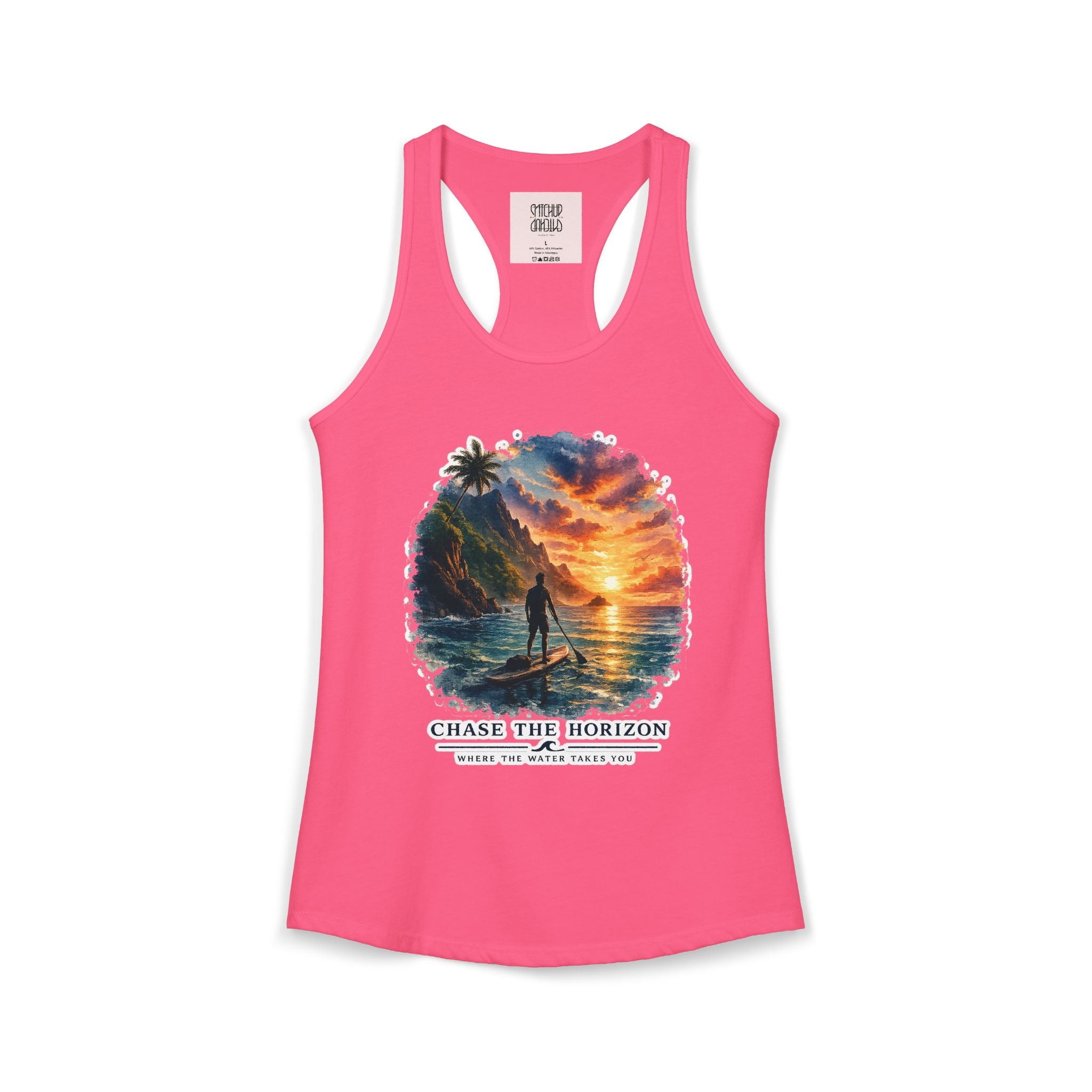 Chase The Horizon - Coastal Sunset Racerback Tank Top