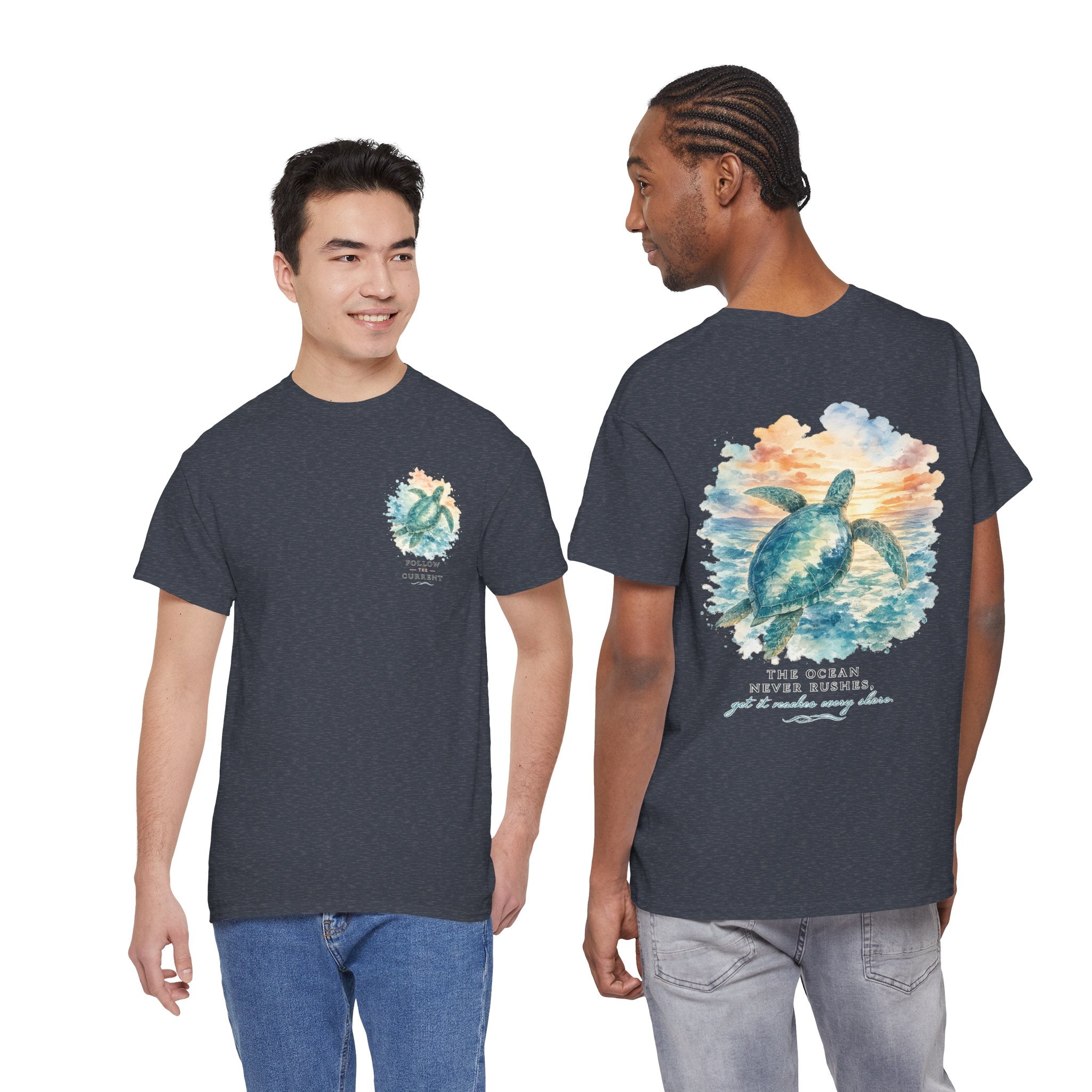 Sea Turtle Journey - Coastal Ocean Graphic T-Shirt