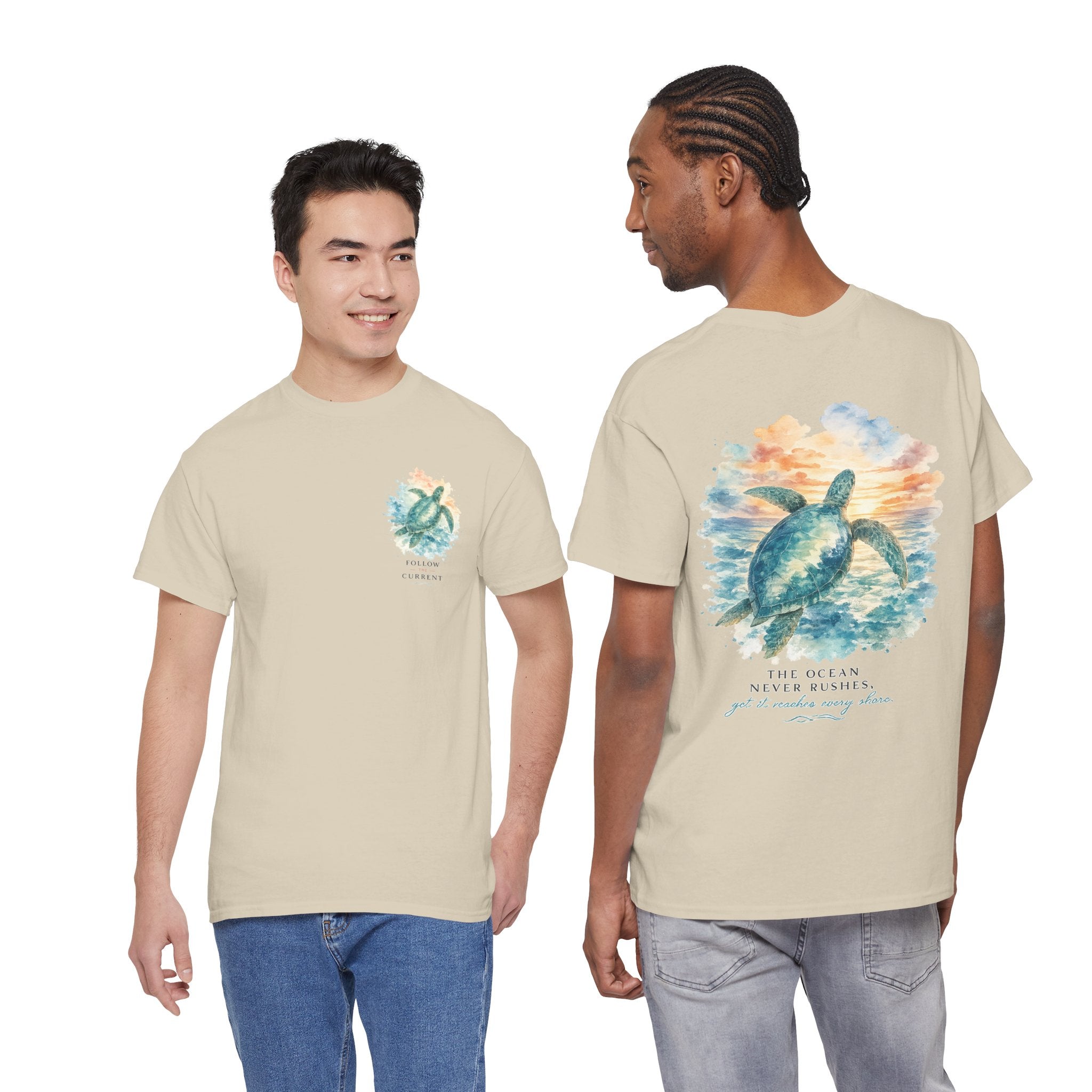 Sea Turtle Journey - Coastal Ocean Graphic T-Shirt