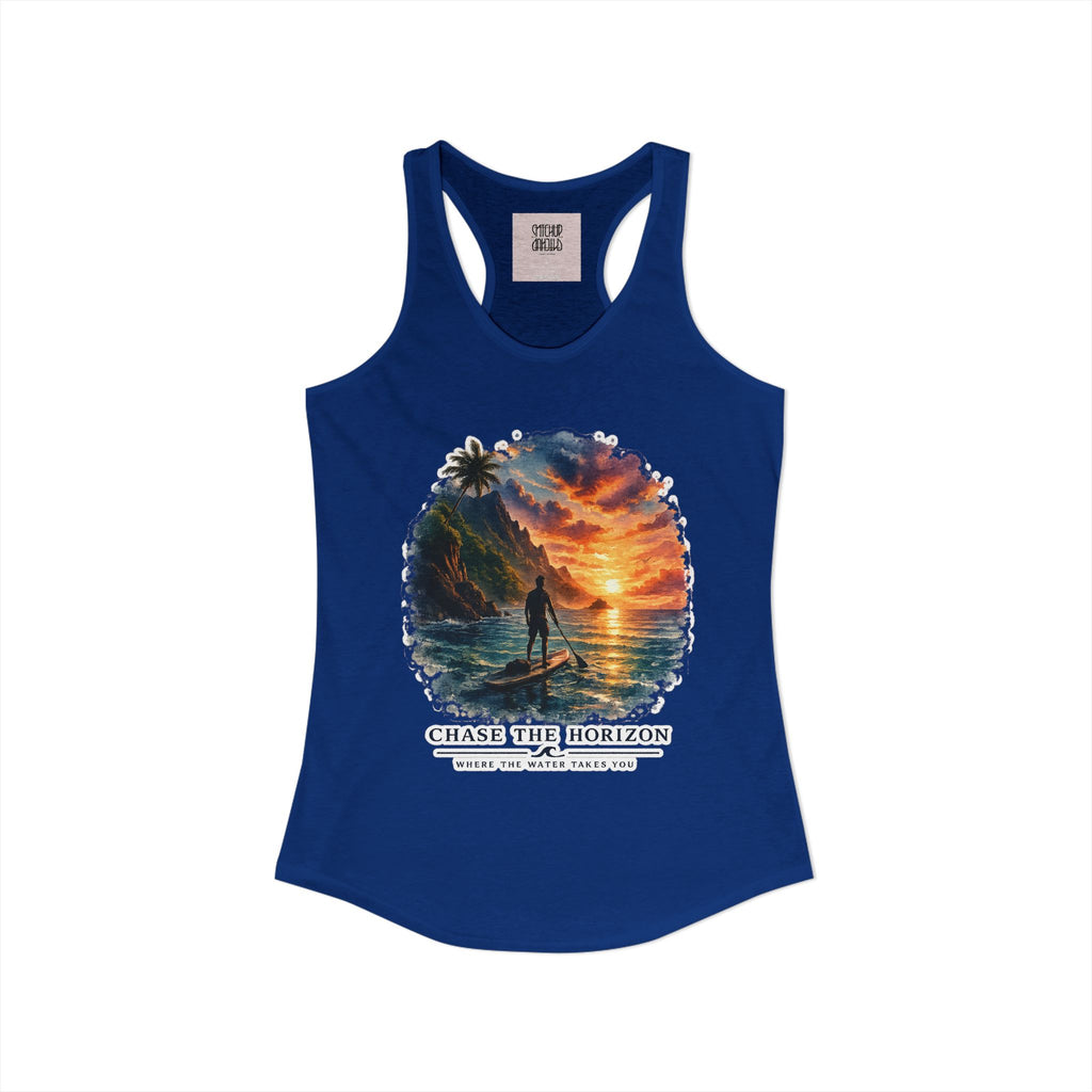 Chase The Horizon - Coastal Sunset Racerback Tank Top