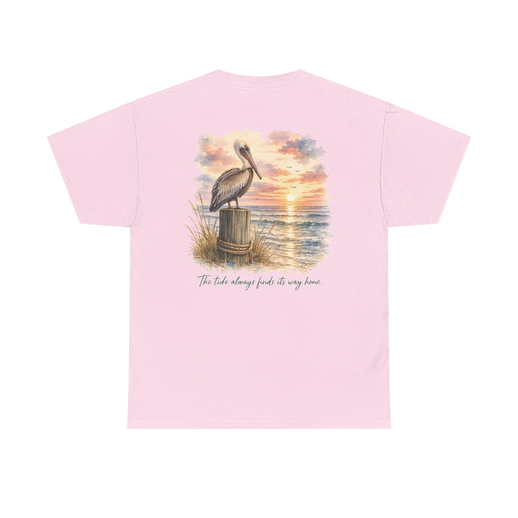 Graceful Swan - Peaceful Lake Sunset Graphic T-Shirt