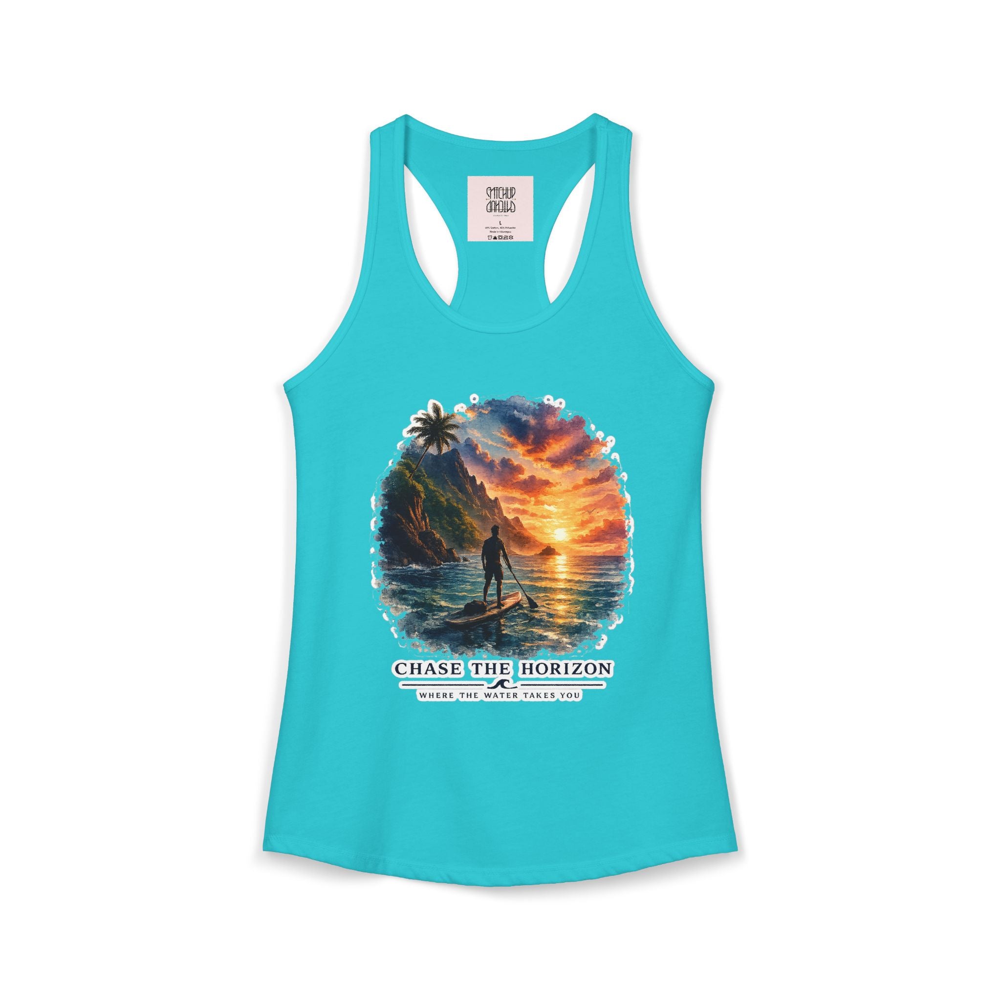 Chase The Horizon - Coastal Sunset Racerback Tank Top