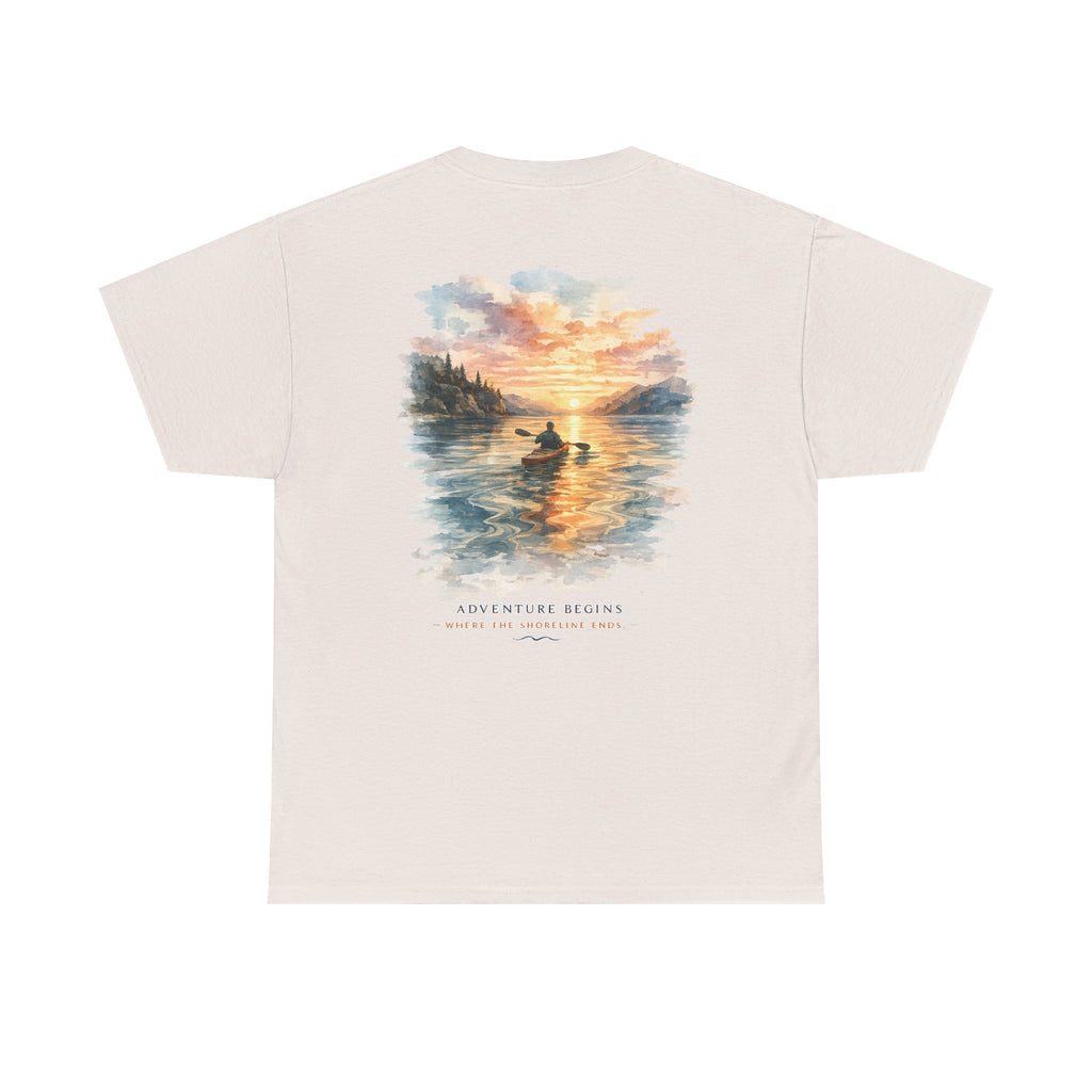 Sunset Paddle - Coastal Adventure Graphic T-Shirt