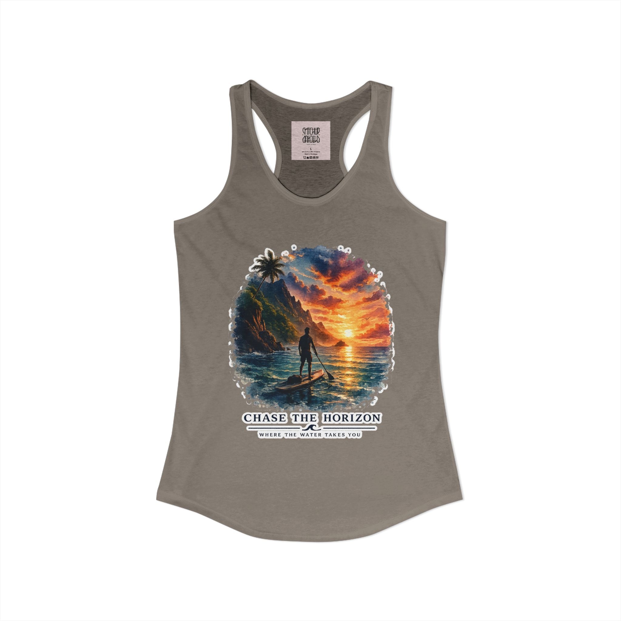 Chase The Horizon - Coastal Sunset Racerback Tank Top
