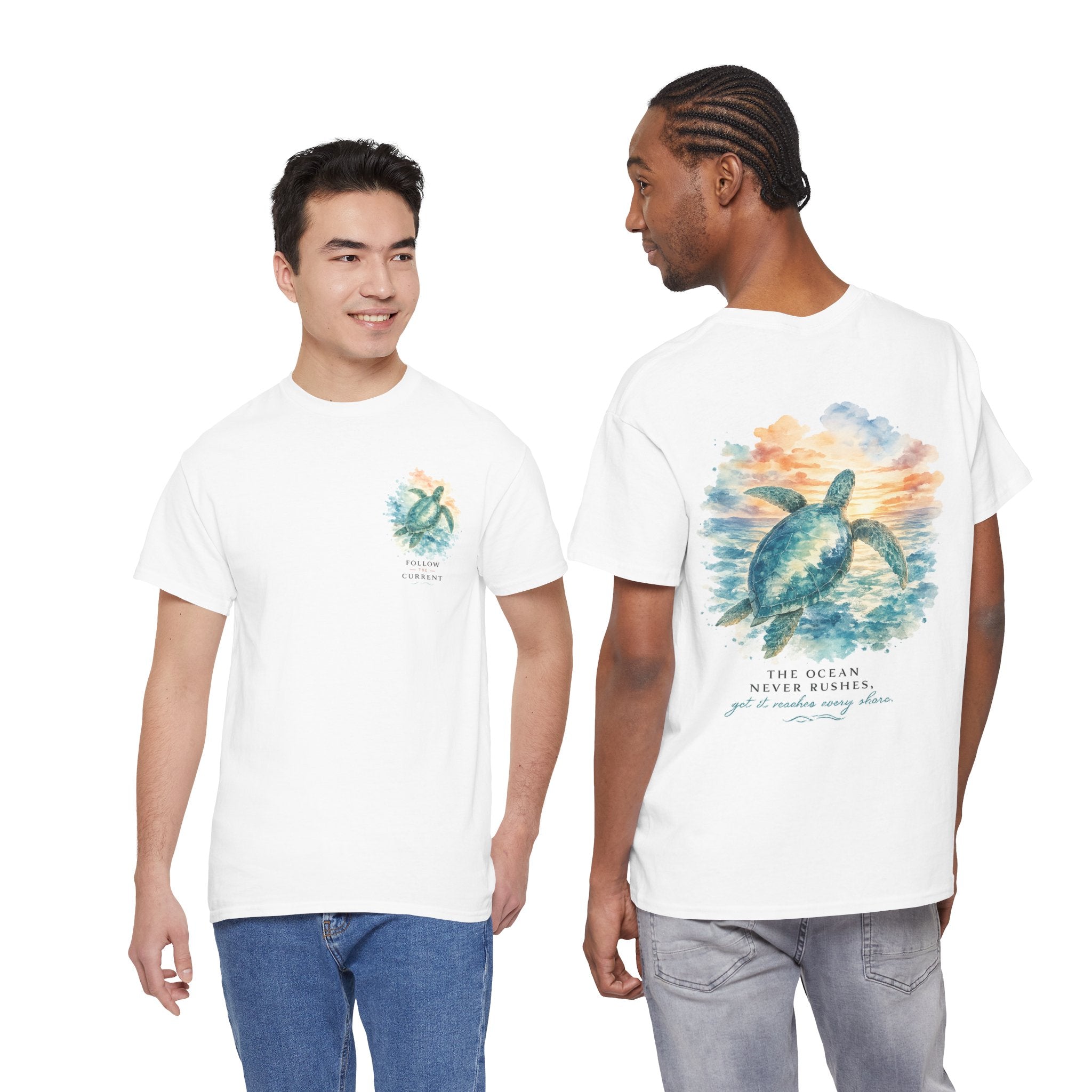 Sea Turtle Journey - Coastal Ocean Graphic T-Shirt