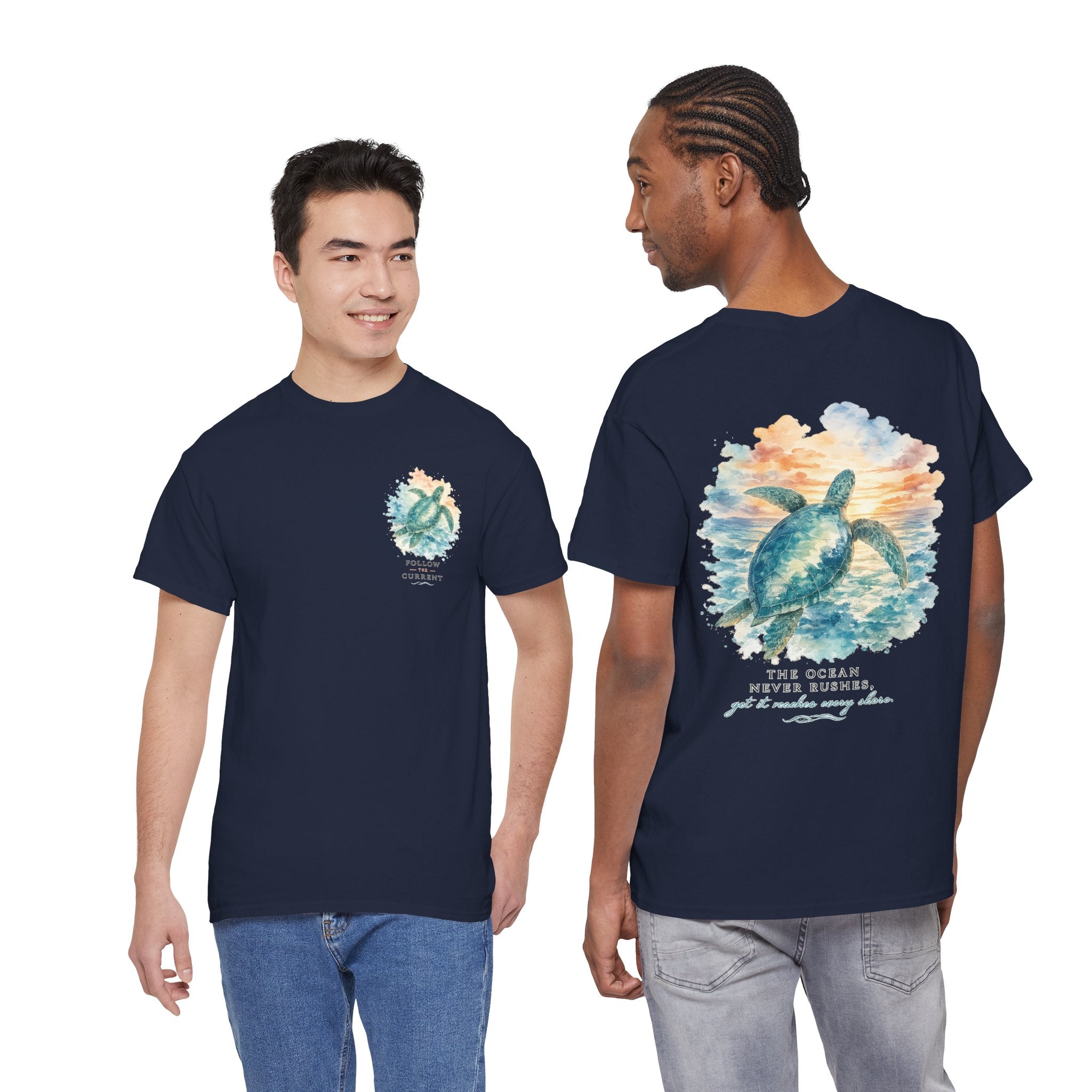 Sea Turtle Journey - Coastal Ocean Graphic T-Shirt