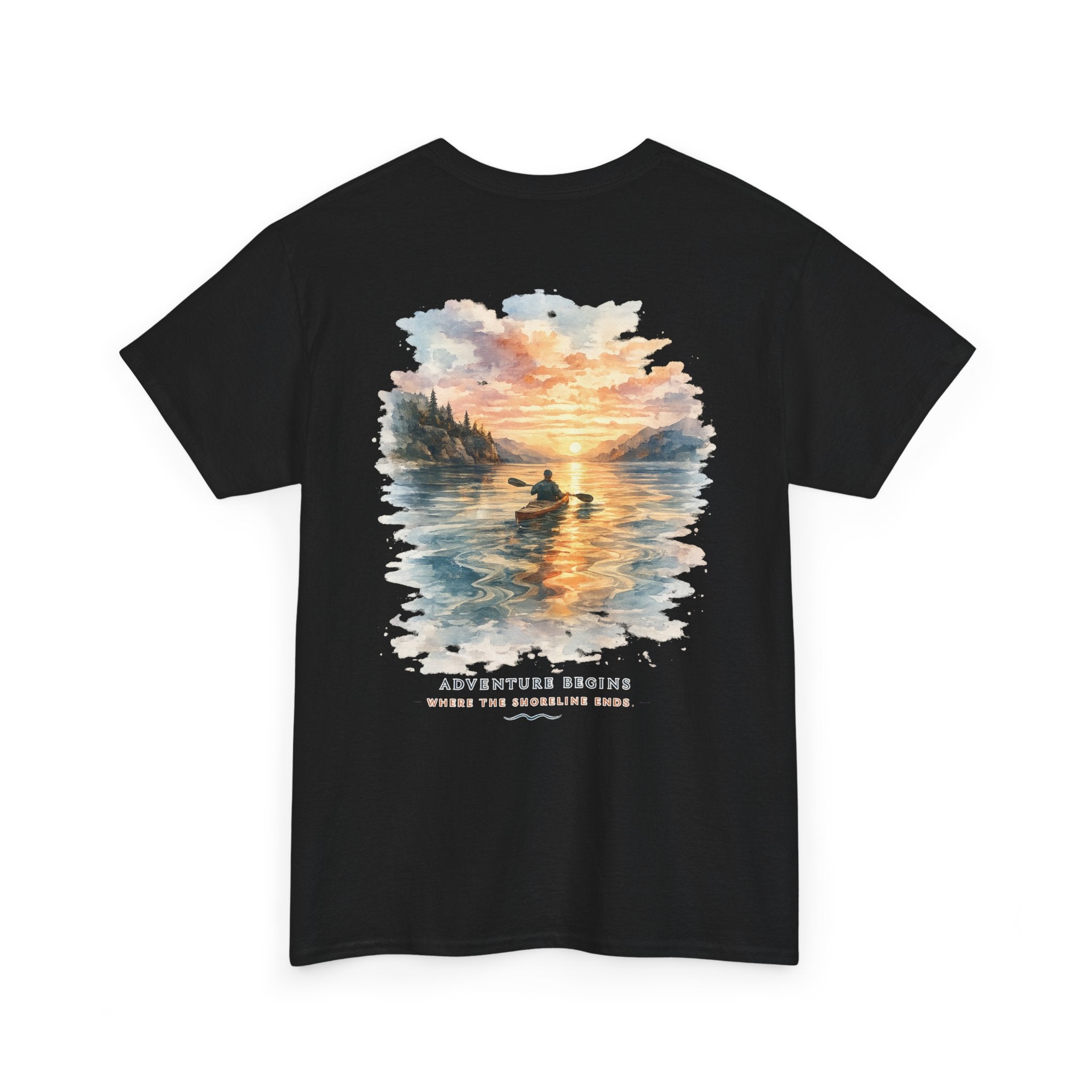 Sunset Paddle - Coastal Adventure Graphic T-Shirt