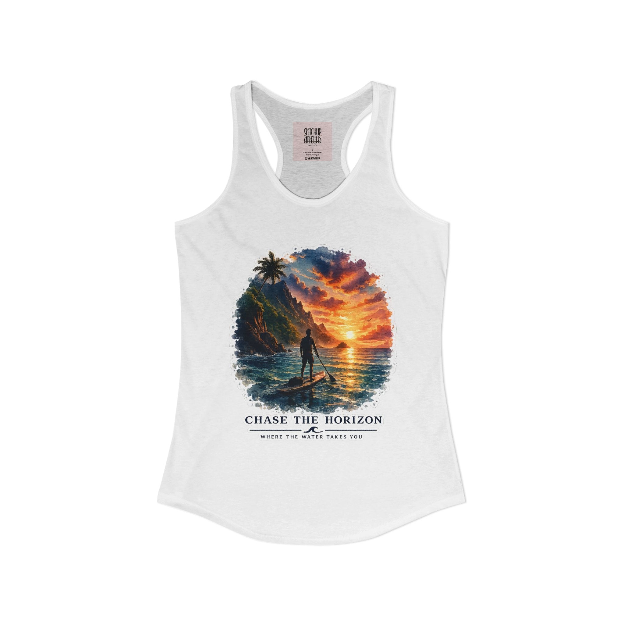 Chase The Horizon - Coastal Sunset Racerback Tank Top