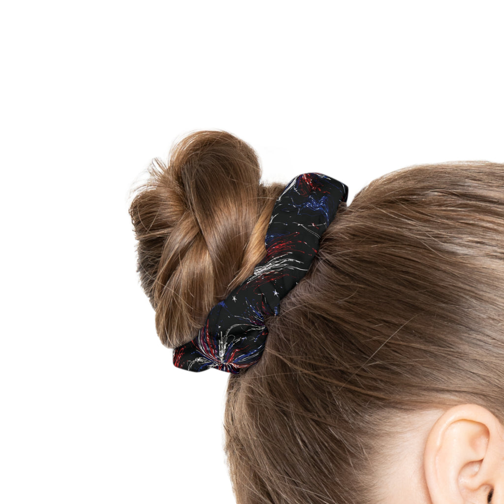 Blooming Freedom - USA Floral - Scrunchie - Dark
