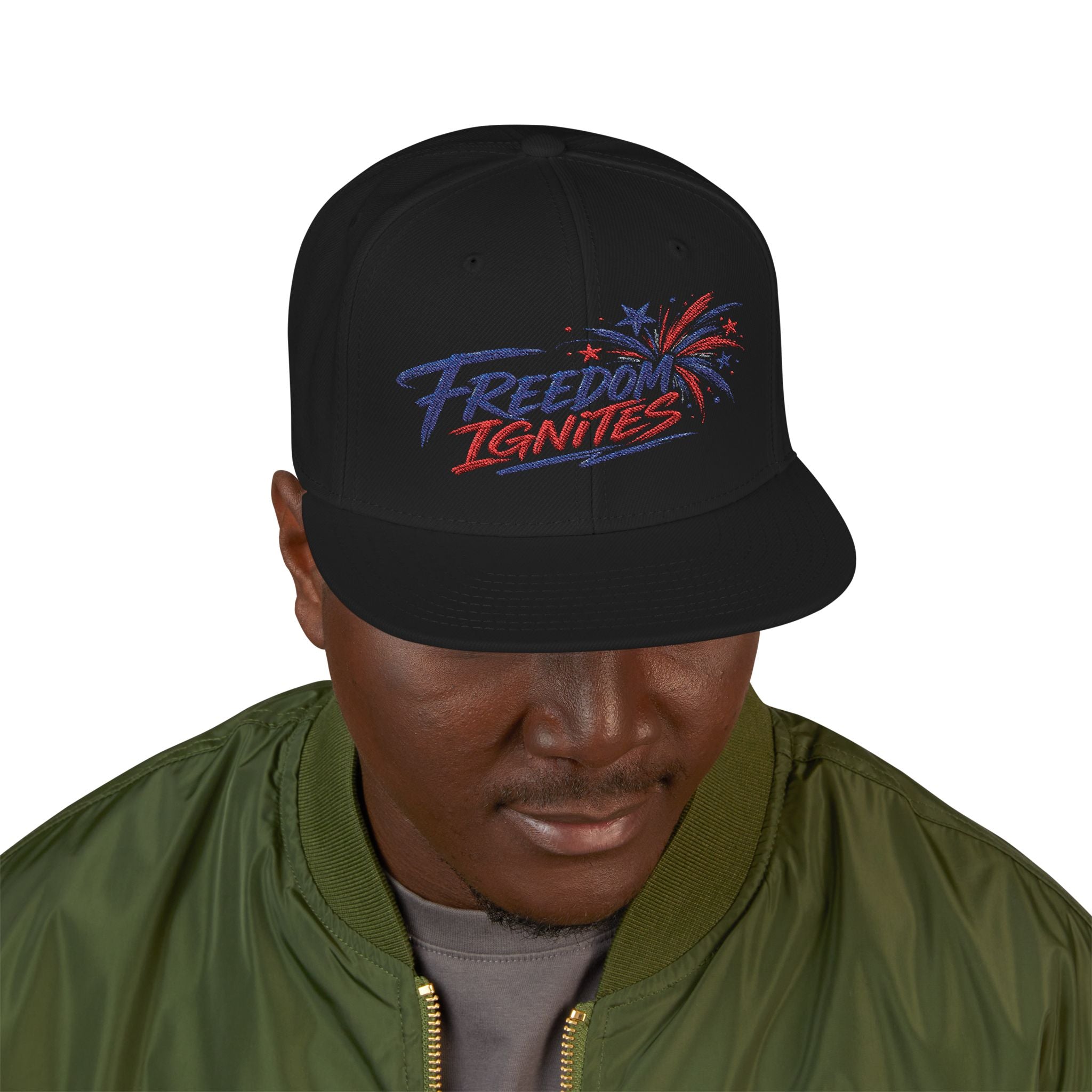 Freedom Ignites - USA Fireworks - Flat Bill Snapback Hat