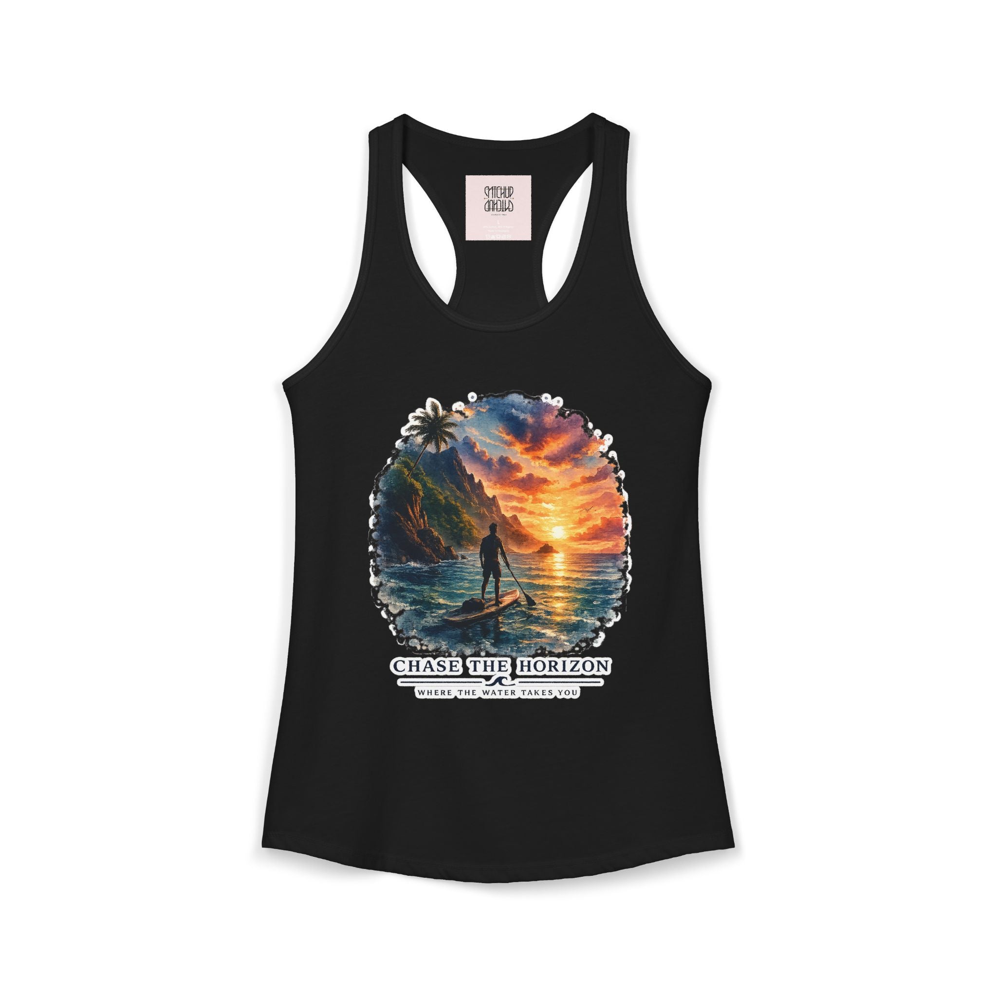 Chase The Horizon - Coastal Sunset Racerback Tank Top