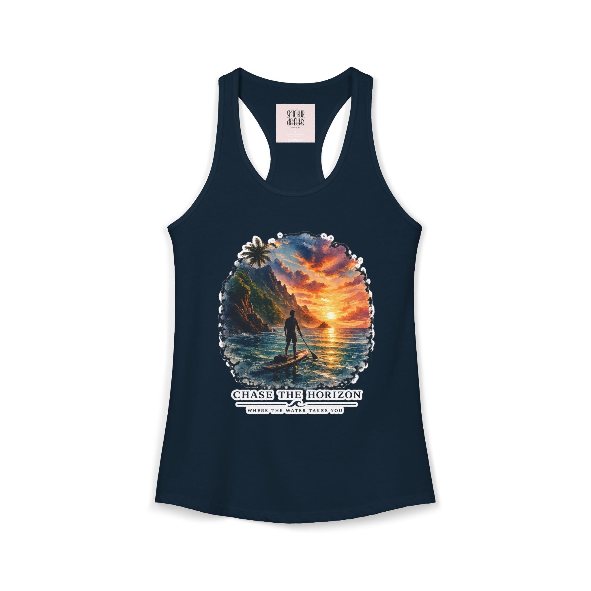 Chase The Horizon - Coastal Sunset Racerback Tank Top