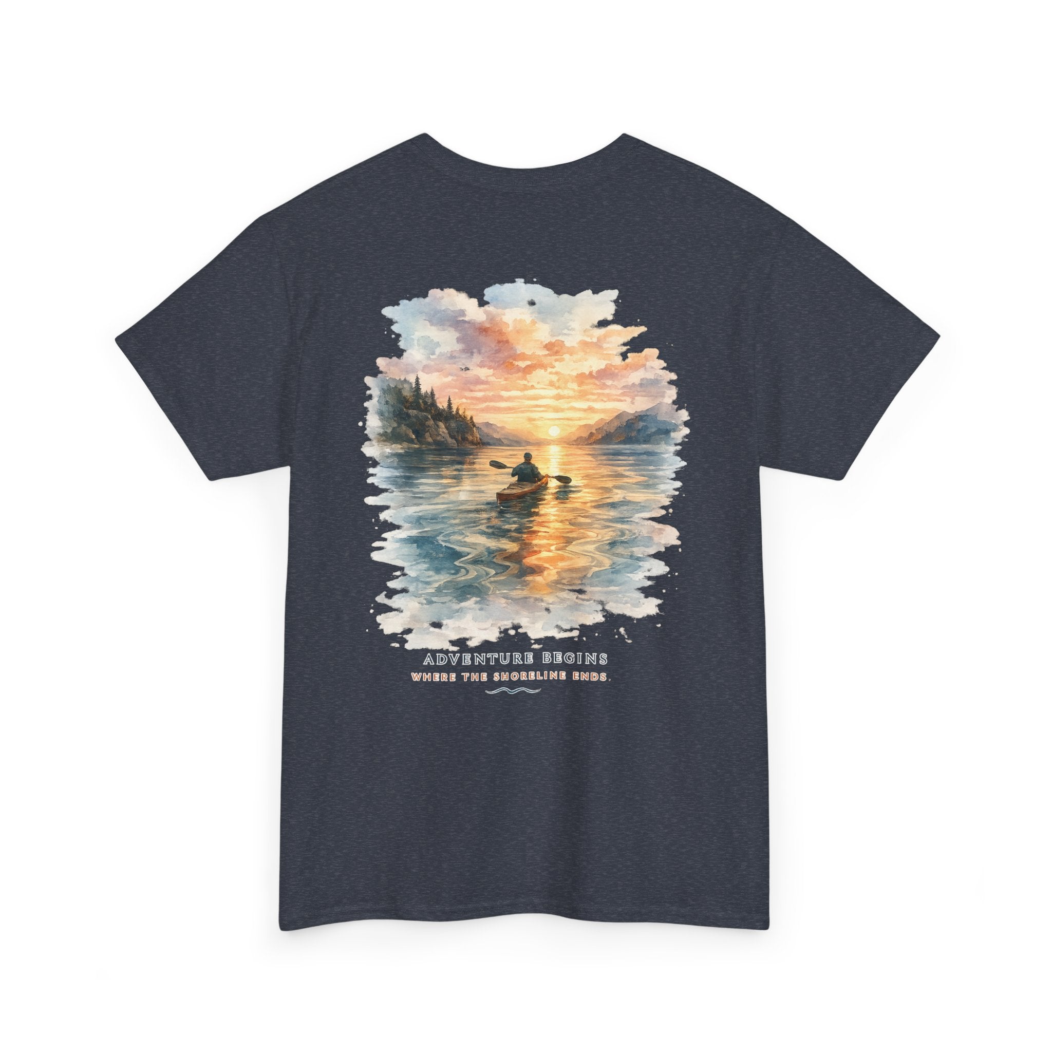 Sunset Paddle - Coastal Adventure Graphic T-Shirt