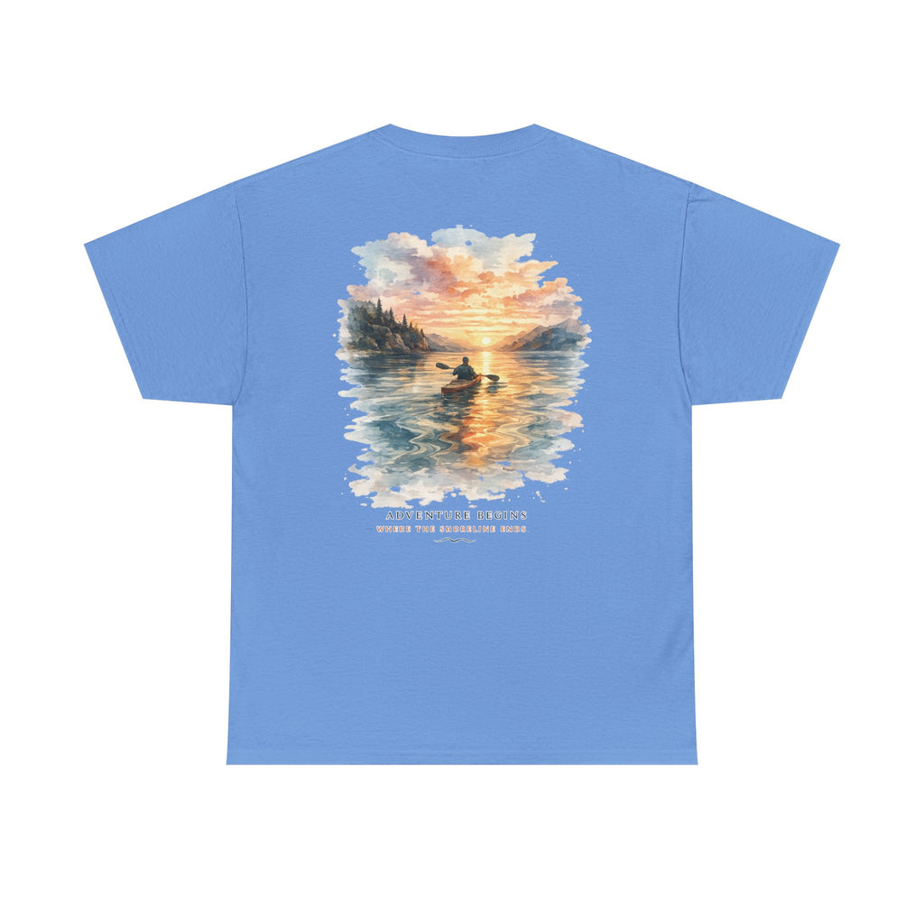 Sunset Paddle - Coastal Adventure Graphic T-Shirt