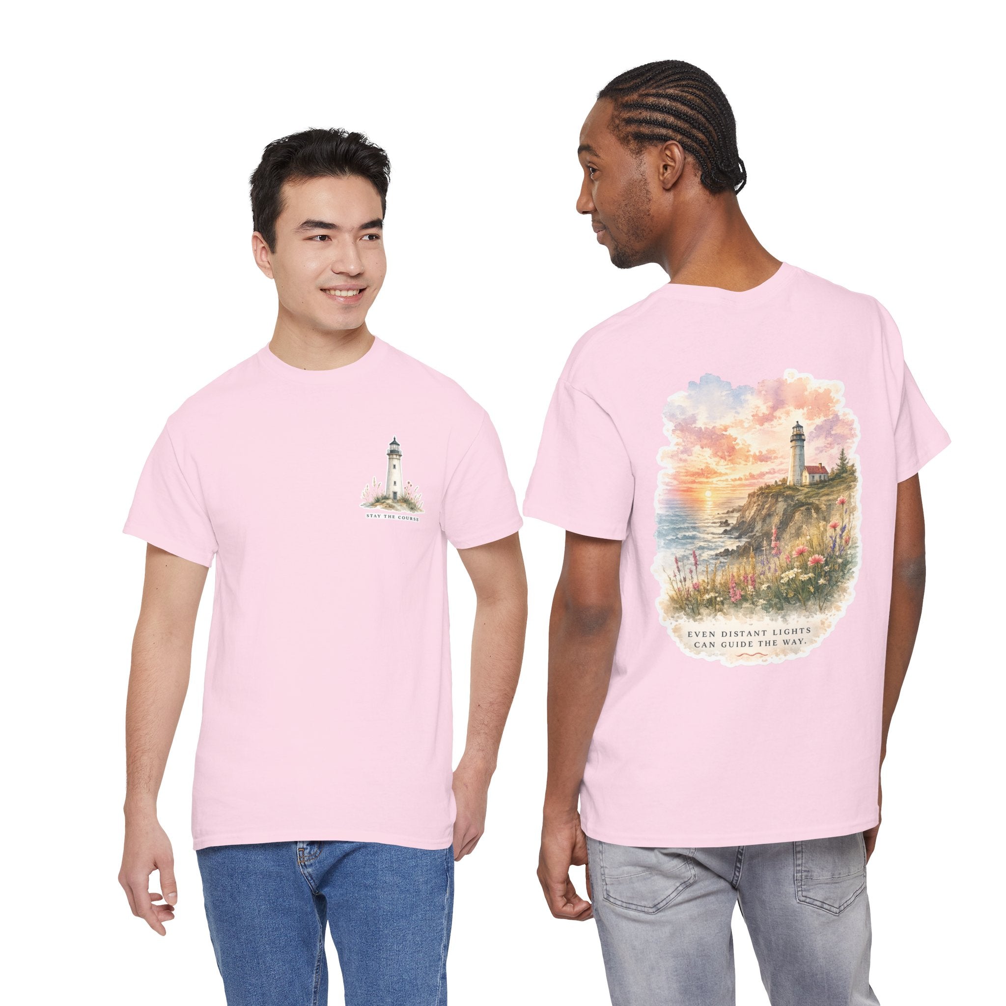 Guiding Light - Coastal Lighthouse Graphic T-Shirt