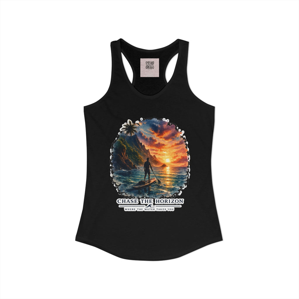 Chase The Horizon - Coastal Sunset Racerback Tank Top
