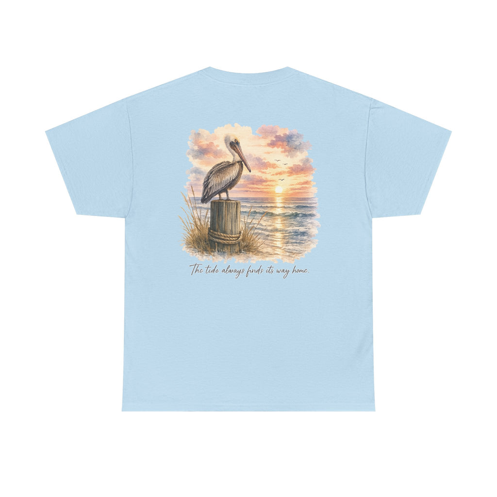 Graceful Swan - Peaceful Lake Sunset Graphic T-Shirt