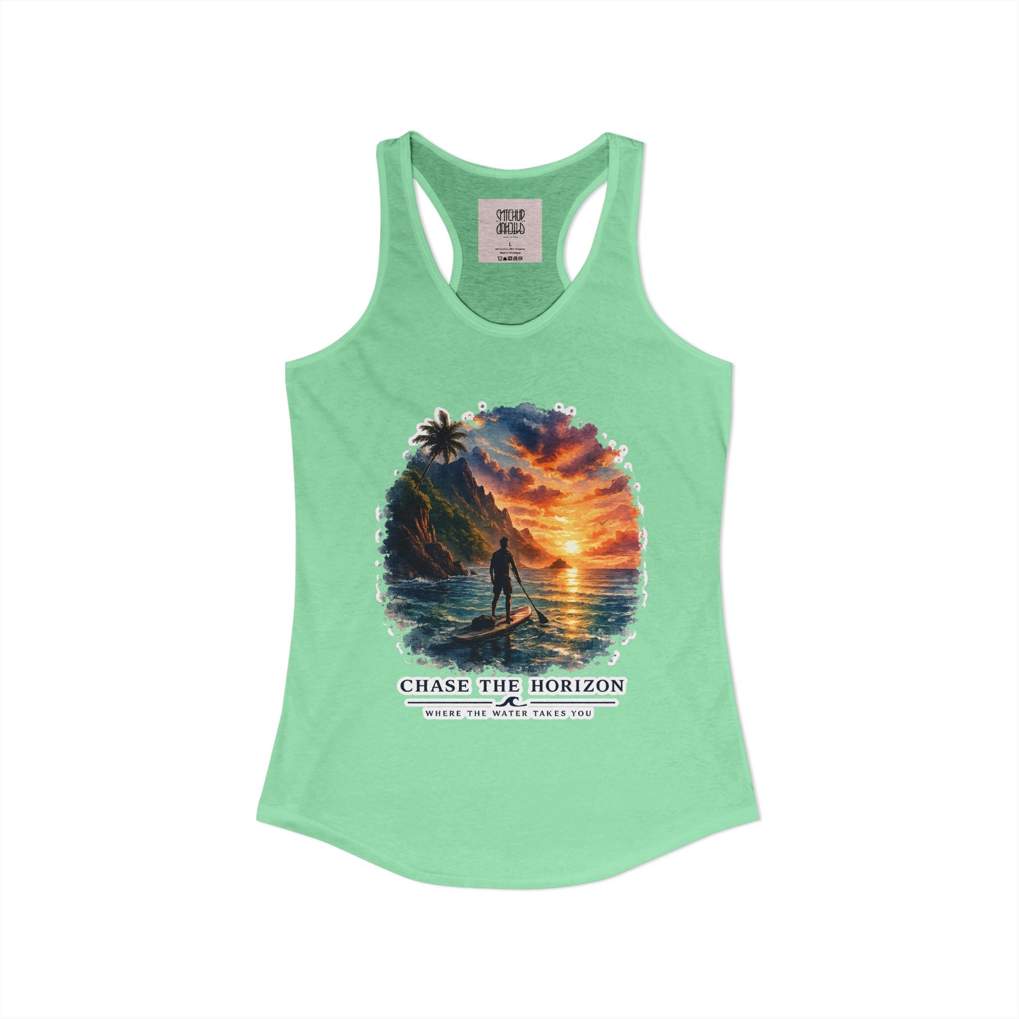 Chase The Horizon - Coastal Sunset Racerback Tank Top
