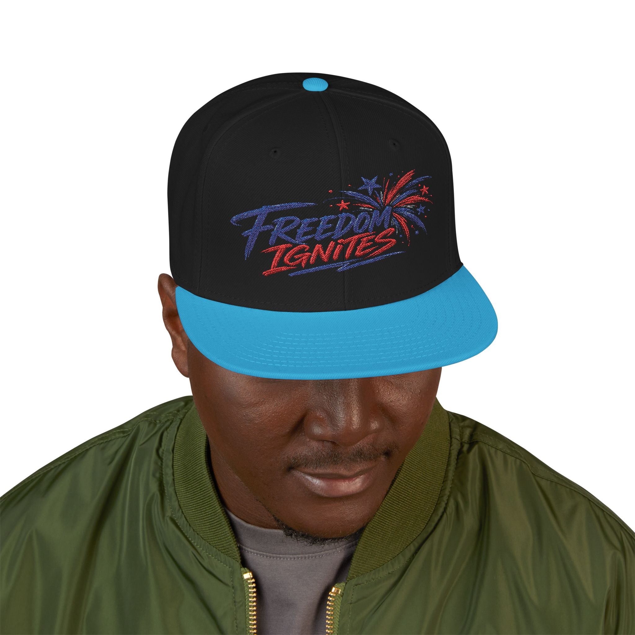 Freedom Ignites - USA Fireworks - Flat Bill Snapback Hat