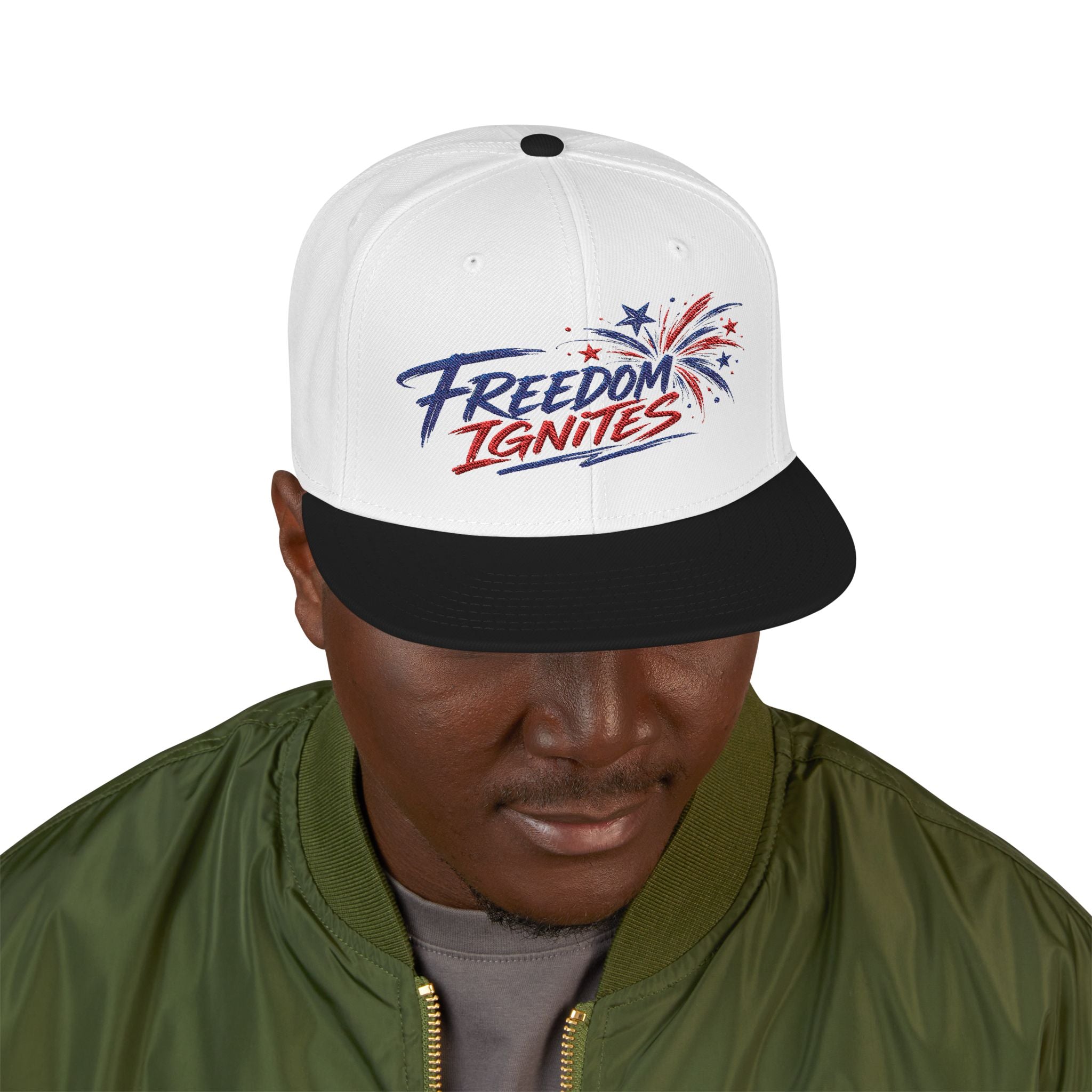 Freedom Ignites - USA Fireworks - Flat Bill Snapback Hat