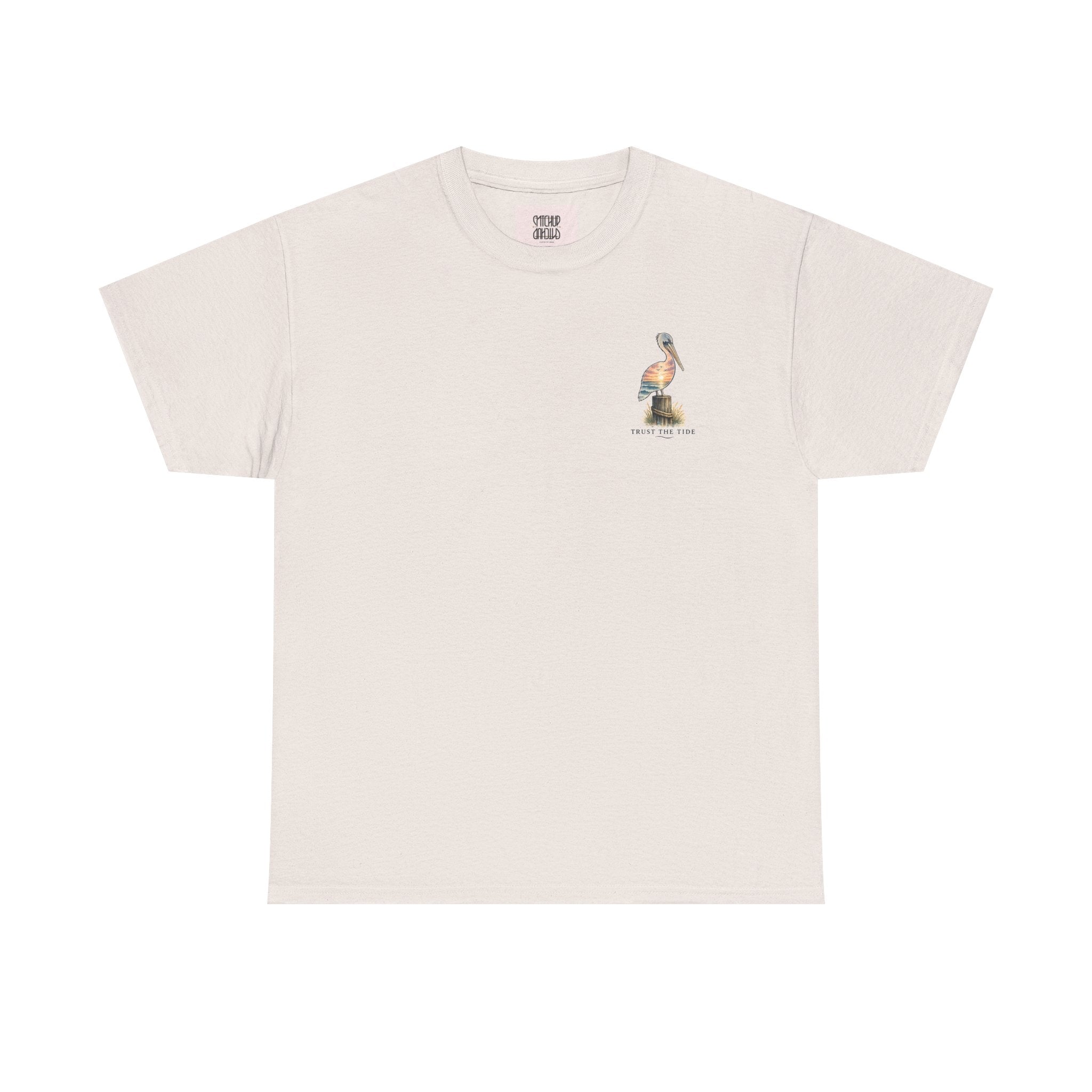 Graceful Swan - Peaceful Lake Sunset Graphic T-Shirt