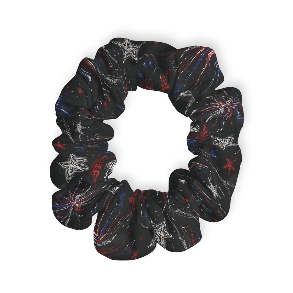 Blooming Freedom - USA Floral - Scrunchie - Dark