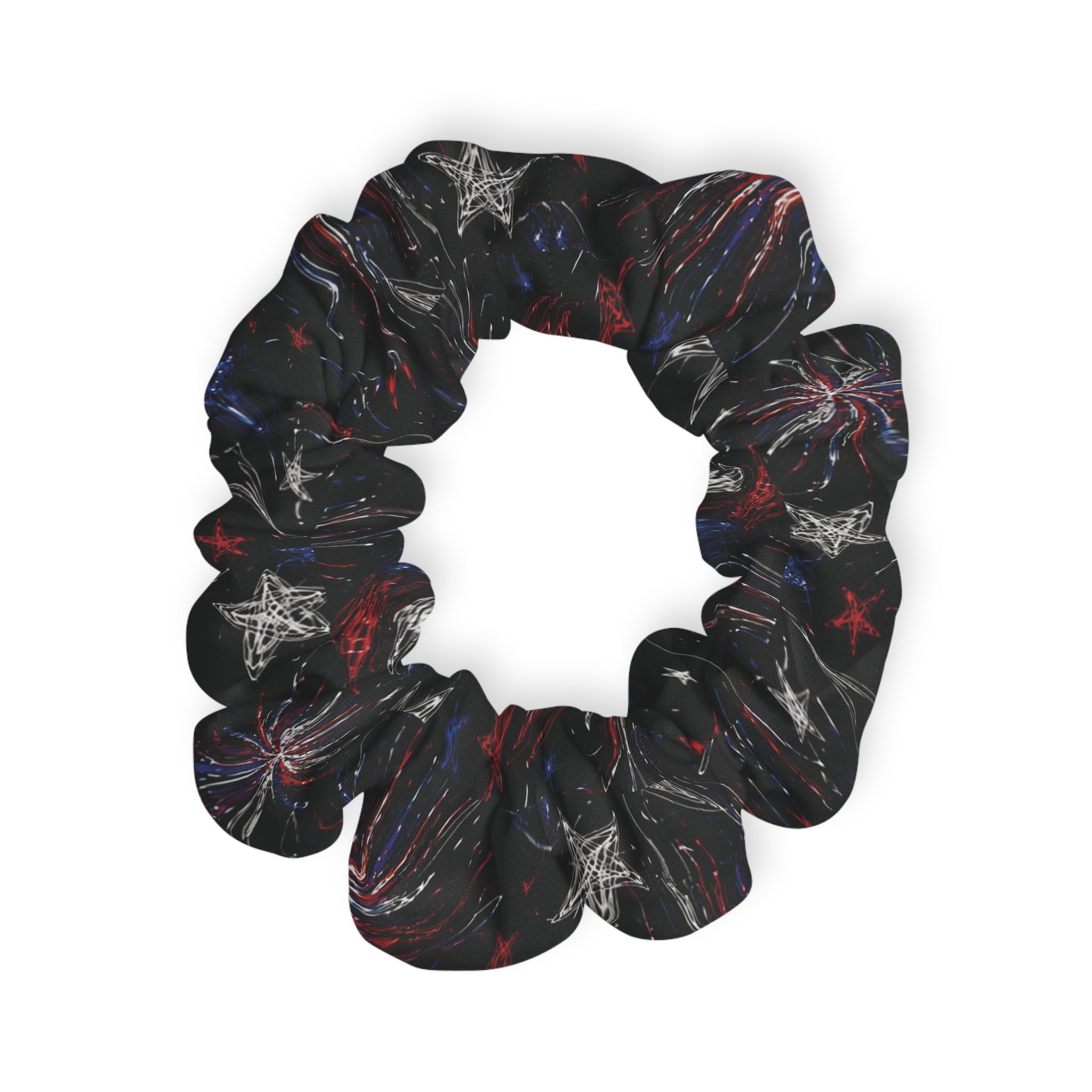 Blooming Freedom - USA Floral - Scrunchie - Dark