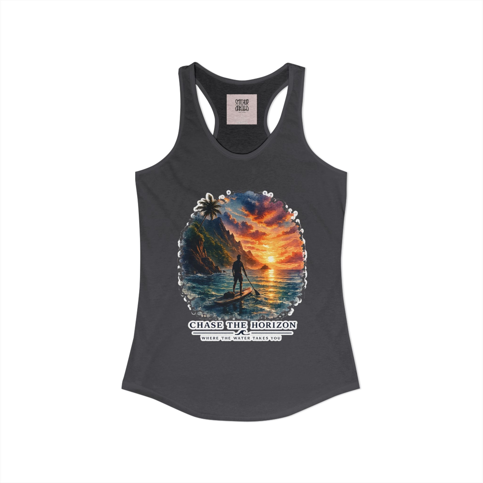 Chase The Horizon - Coastal Sunset Racerback Tank Top