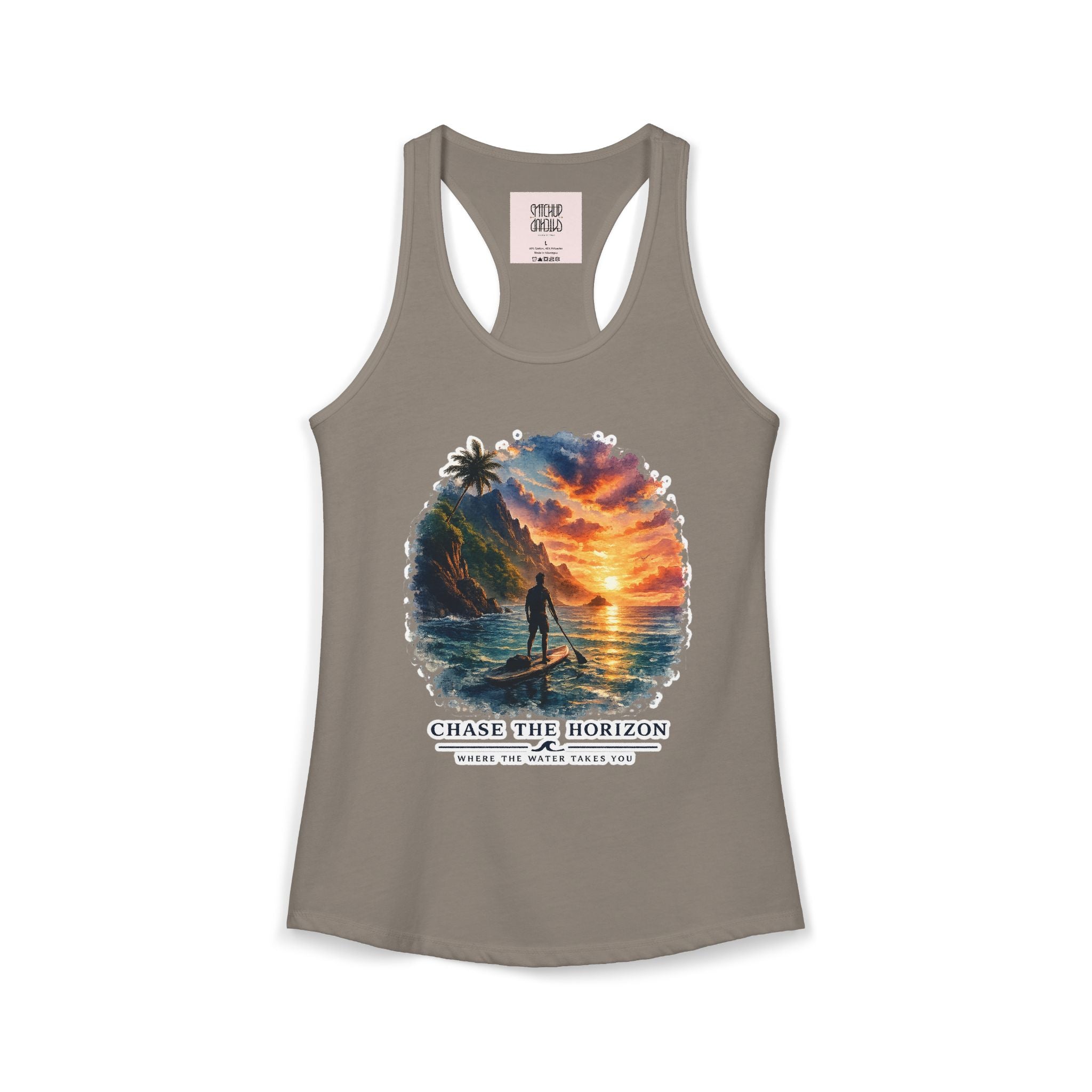 Chase The Horizon - Coastal Sunset Racerback Tank Top