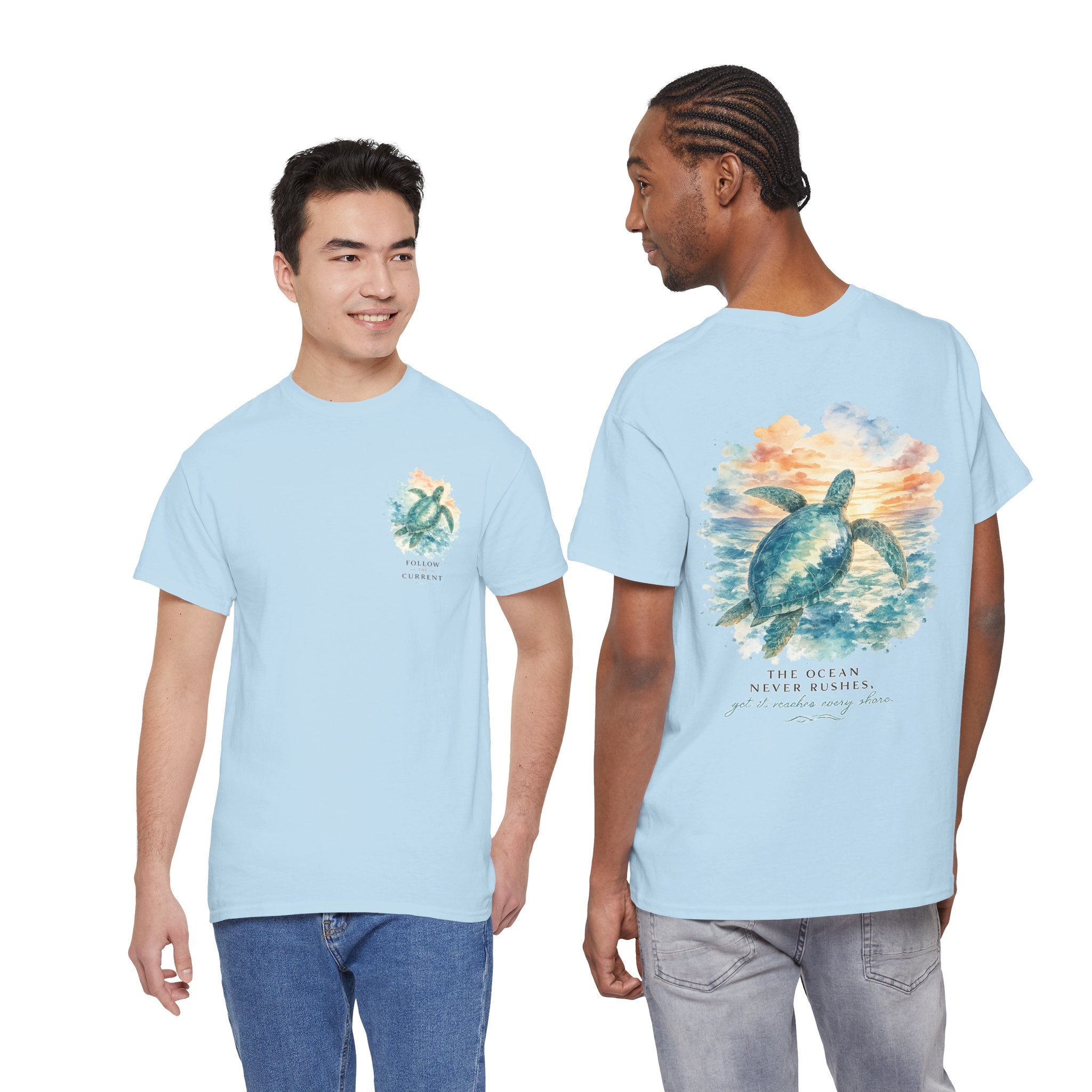 Sea Turtle Journey - Coastal Ocean Graphic T-Shirt