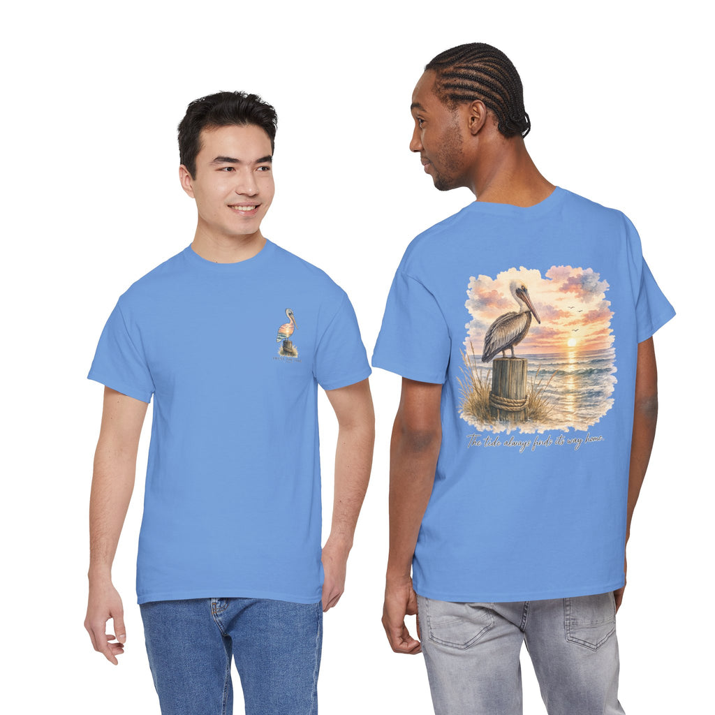 Graceful Swan - Peaceful Lake Sunset Graphic T-Shirt