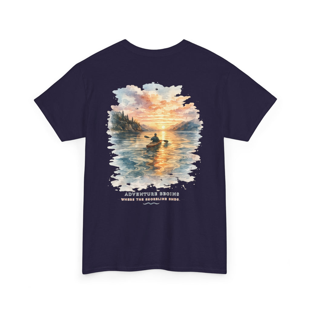 Sunset Paddle - Coastal Adventure Graphic T-Shirt