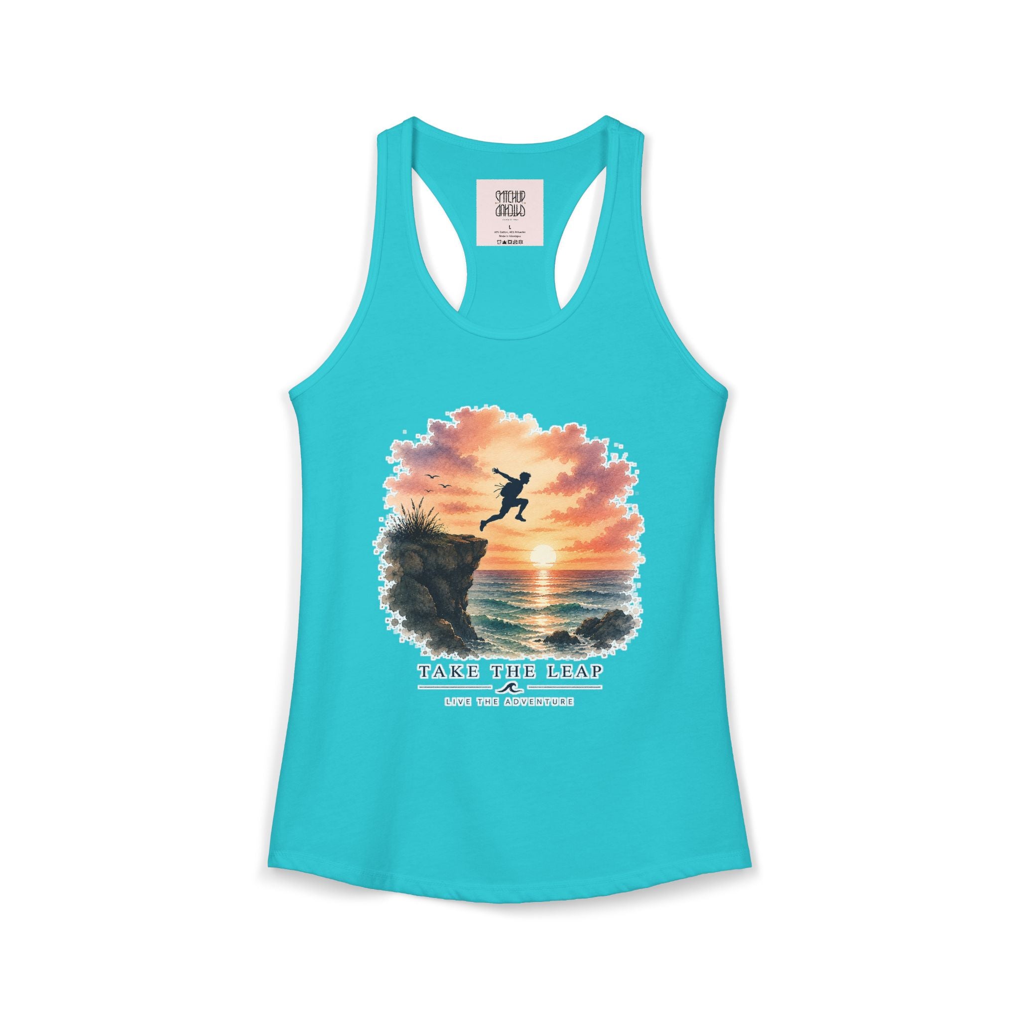 Take The Leap - Sunset Adventure Racerback Tank Top