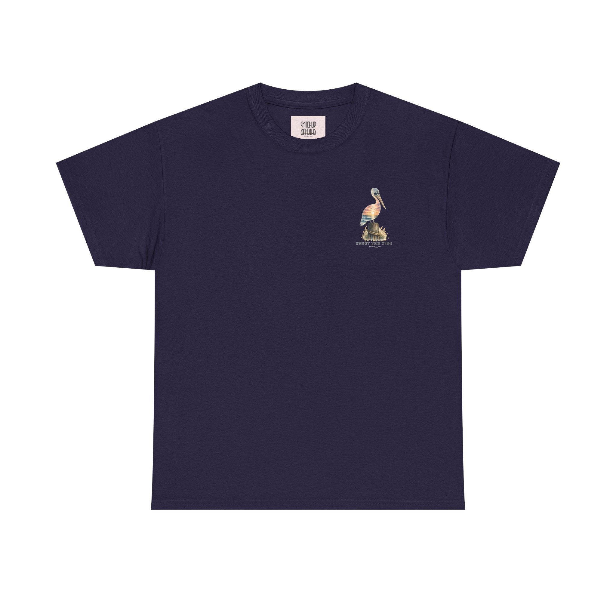 Graceful Swan - Peaceful Lake Sunset Graphic T-Shirt