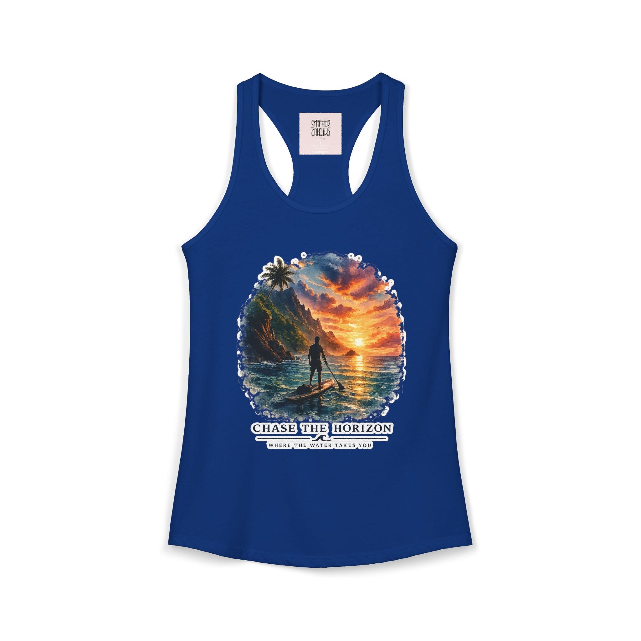 Chase The Horizon - Coastal Sunset Racerback Tank Top