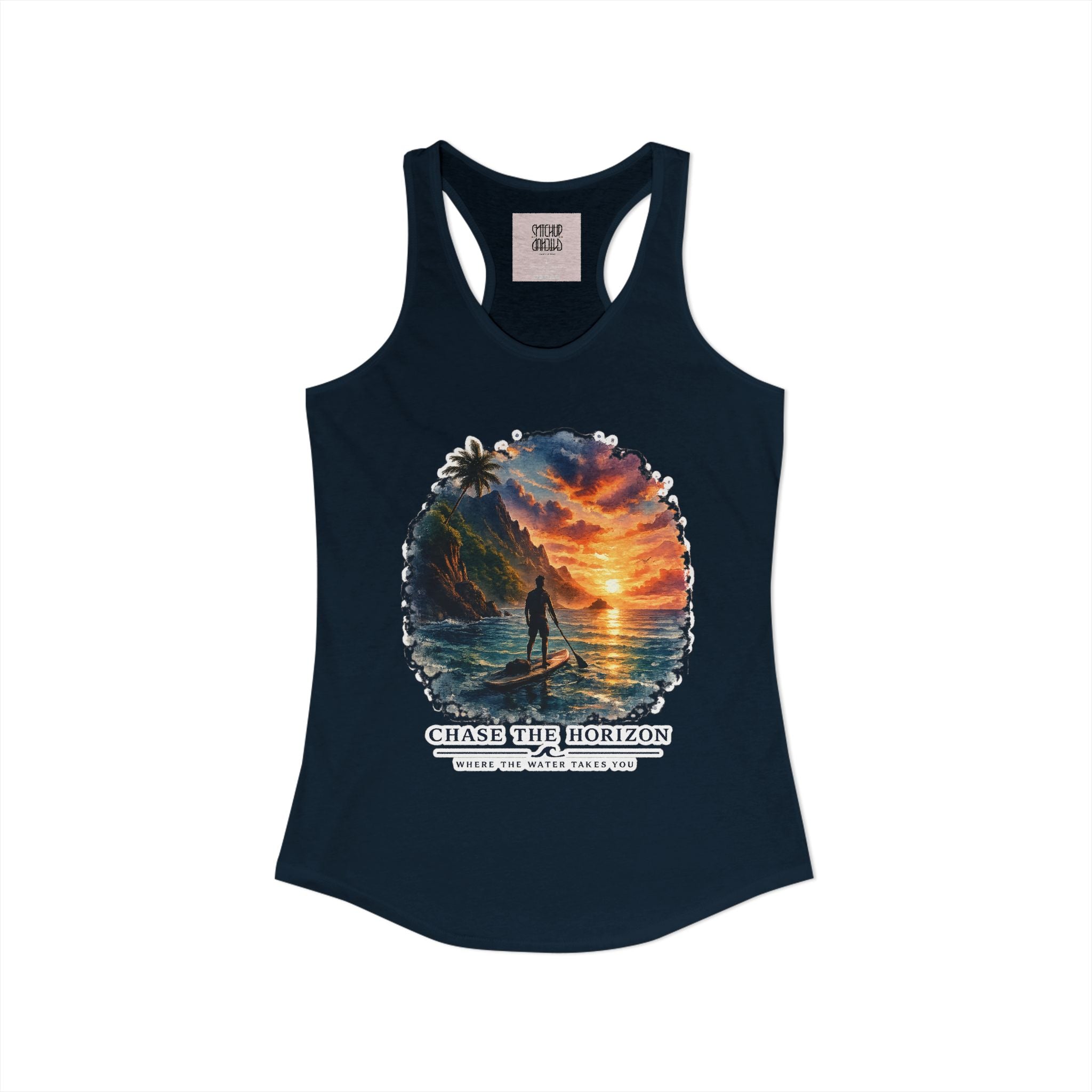 Chase The Horizon - Coastal Sunset Racerback Tank Top