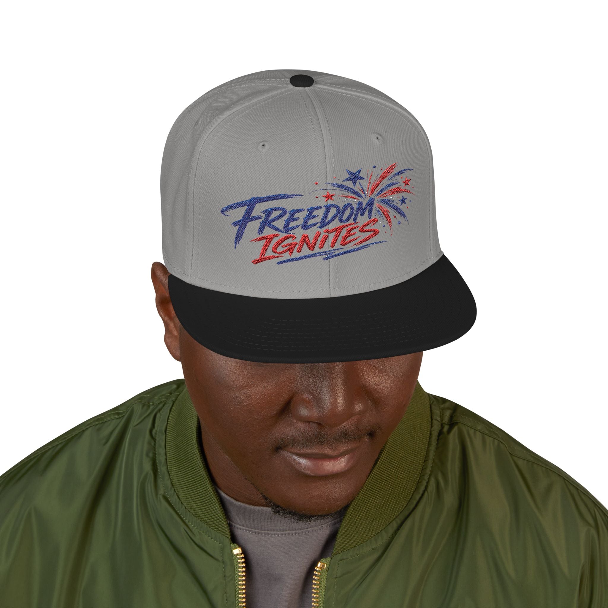 Freedom Ignites - USA Fireworks - Flat Bill Snapback Hat