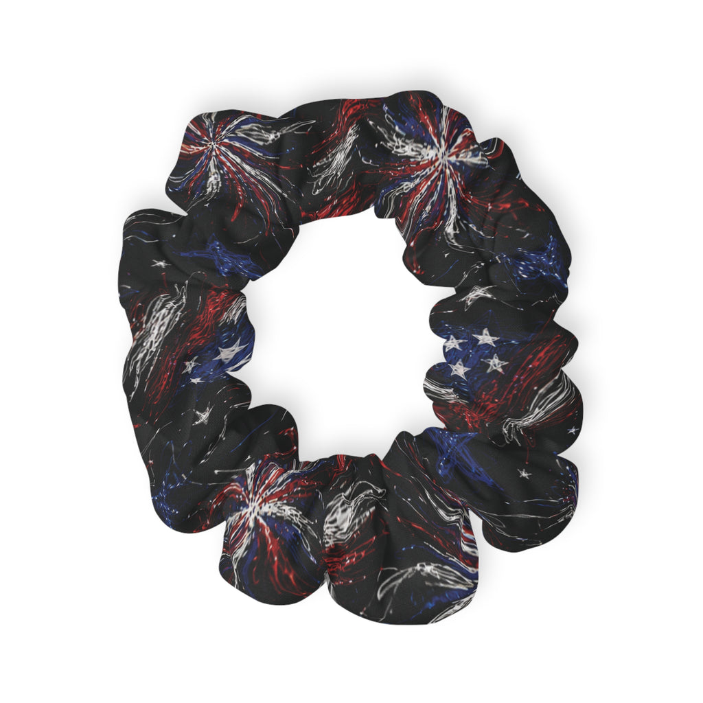 Blooming Freedom - USA Floral - Scrunchie - Dark