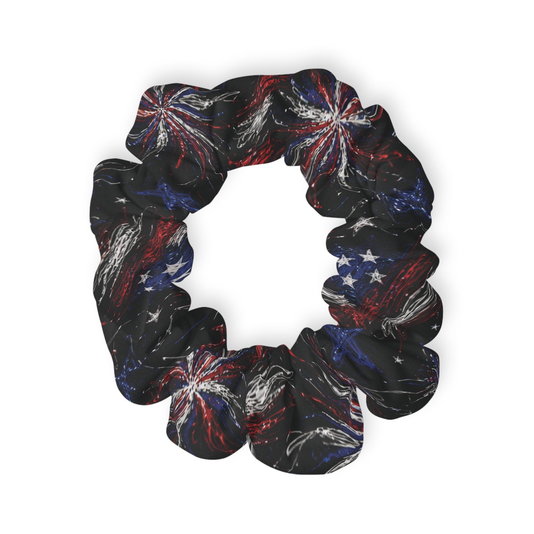 Blooming Freedom - USA Floral - Scrunchie - Dark