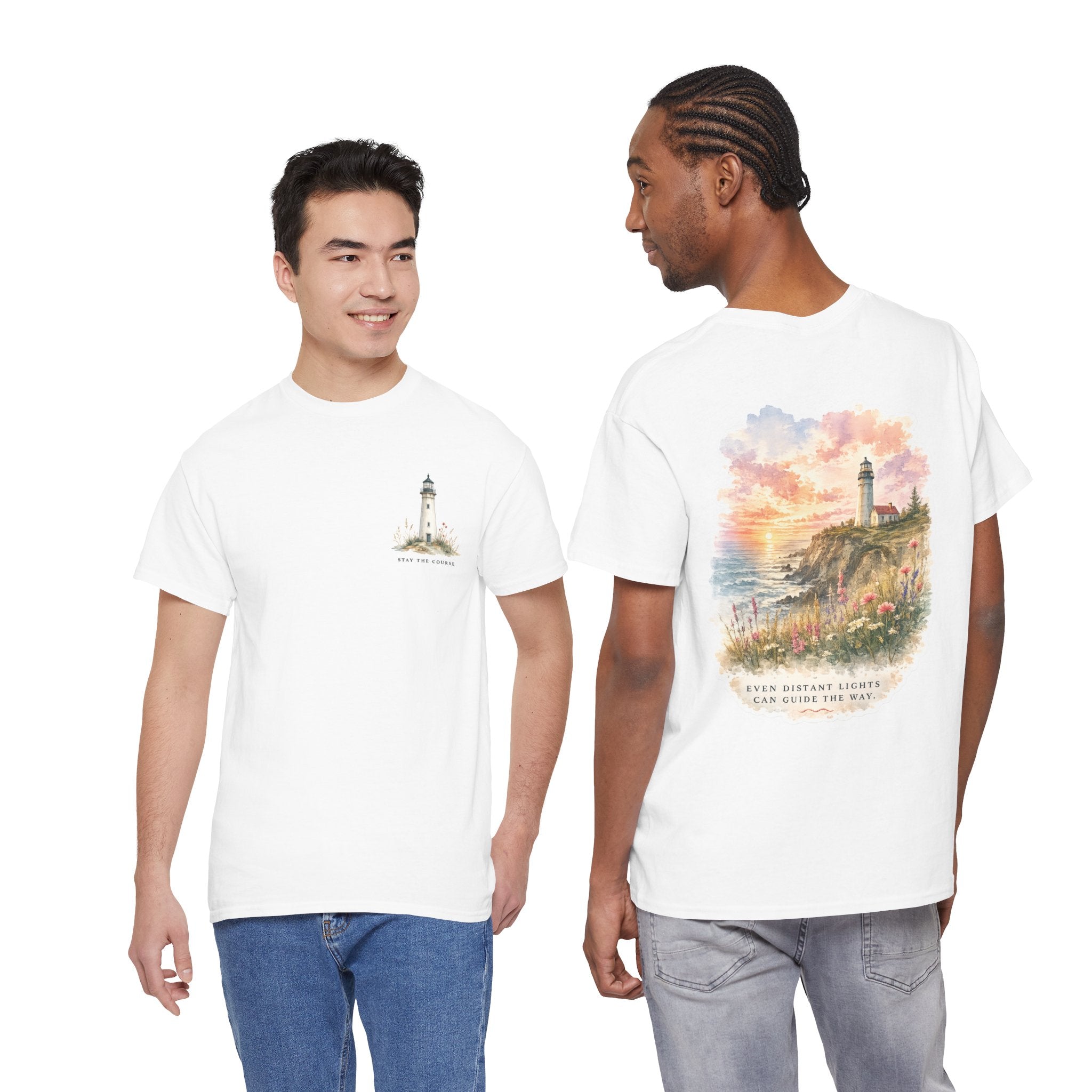 Guiding Light - Coastal Lighthouse Graphic T-Shirt