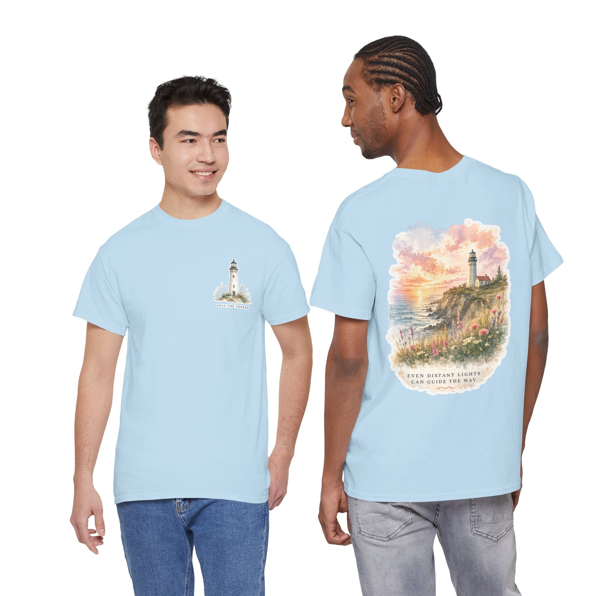 Guiding Light - Coastal Lighthouse Graphic T-Shirt