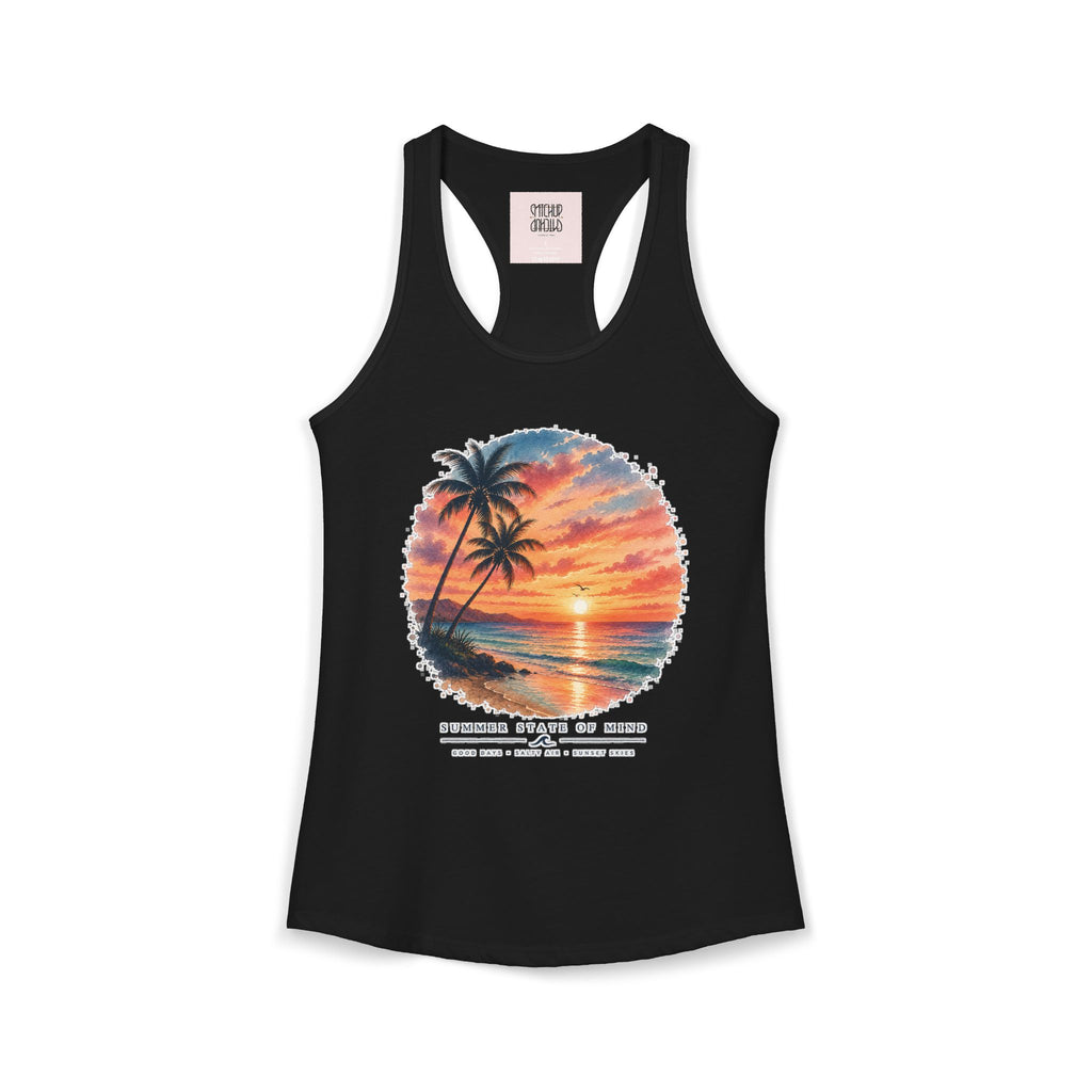 Sunset Paradise - Tropical Beach Racerback Tank Top