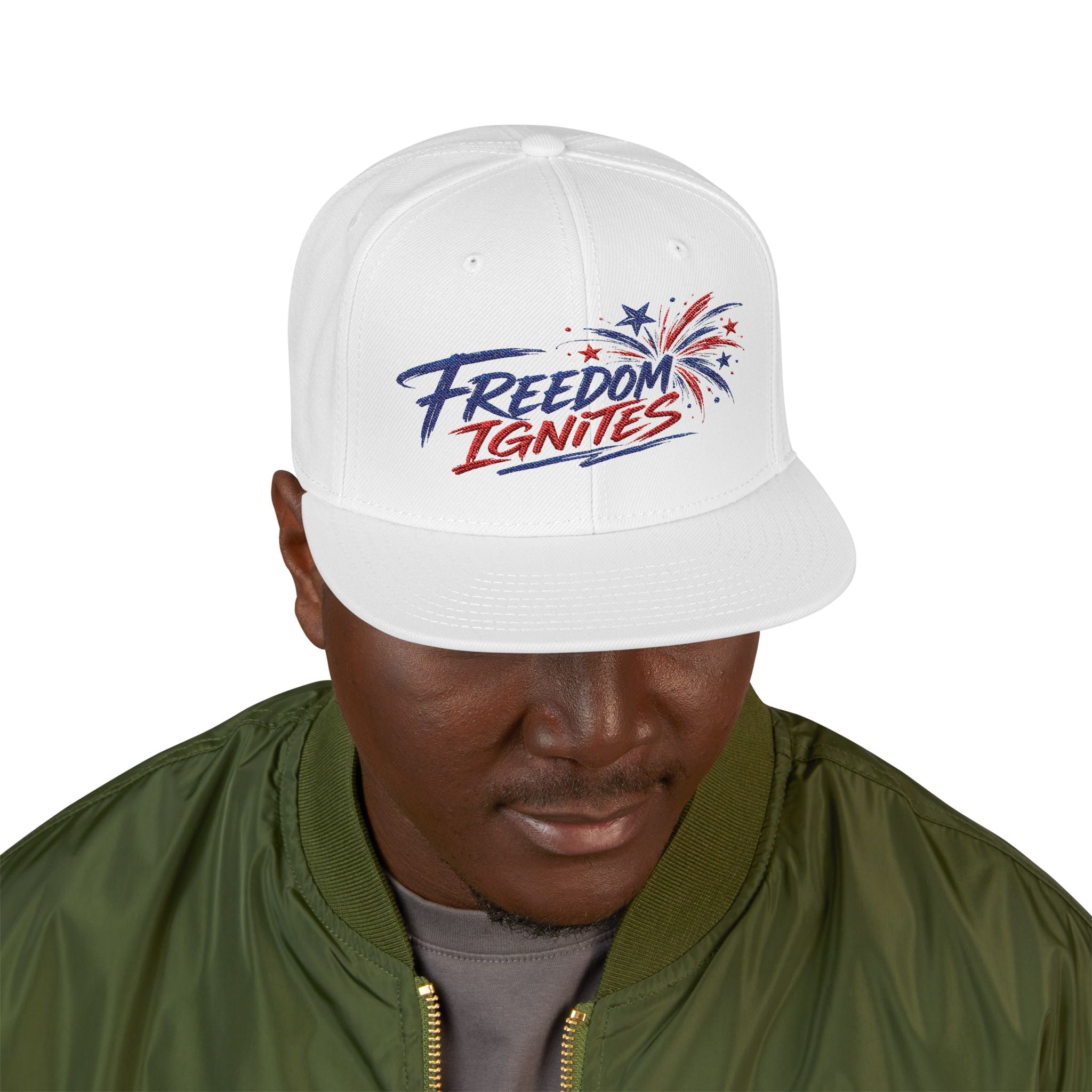 Freedom Ignites - USA Fireworks - Flat Bill Snapback Hat
