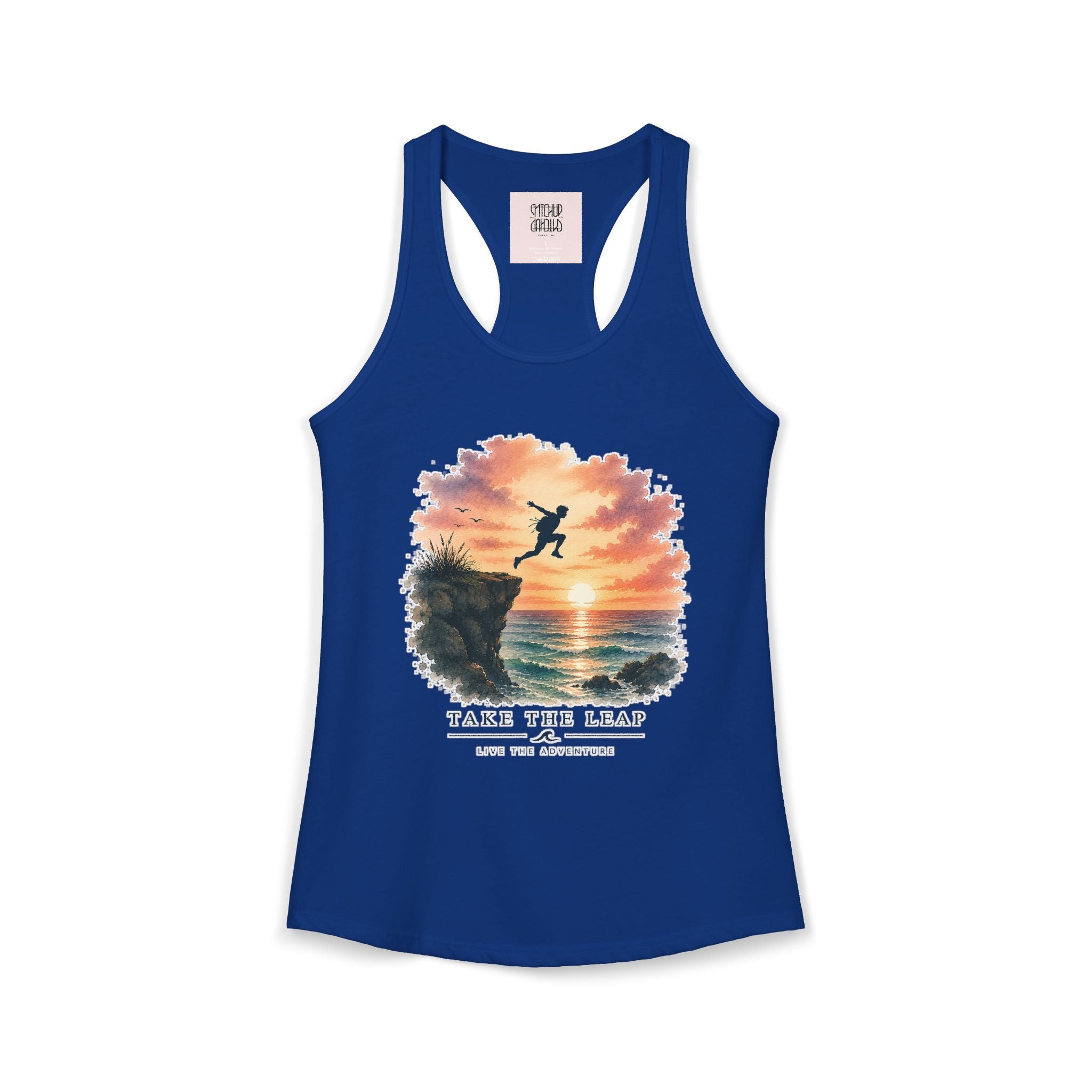 Take The Leap - Sunset Adventure Racerback Tank Top