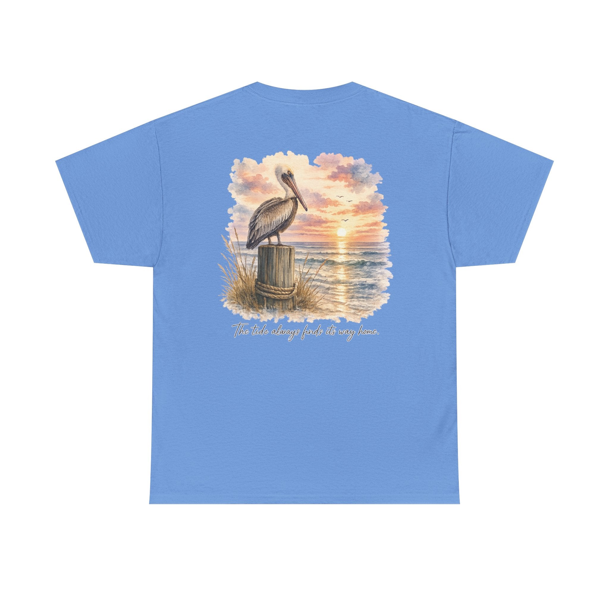 Graceful Swan - Peaceful Lake Sunset Graphic T-Shirt