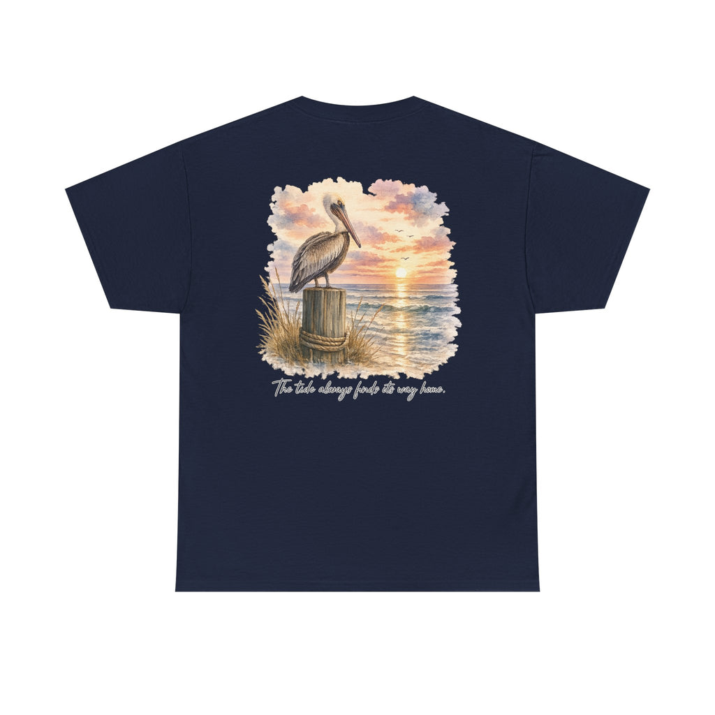 Graceful Swan - Peaceful Lake Sunset Graphic T-Shirt