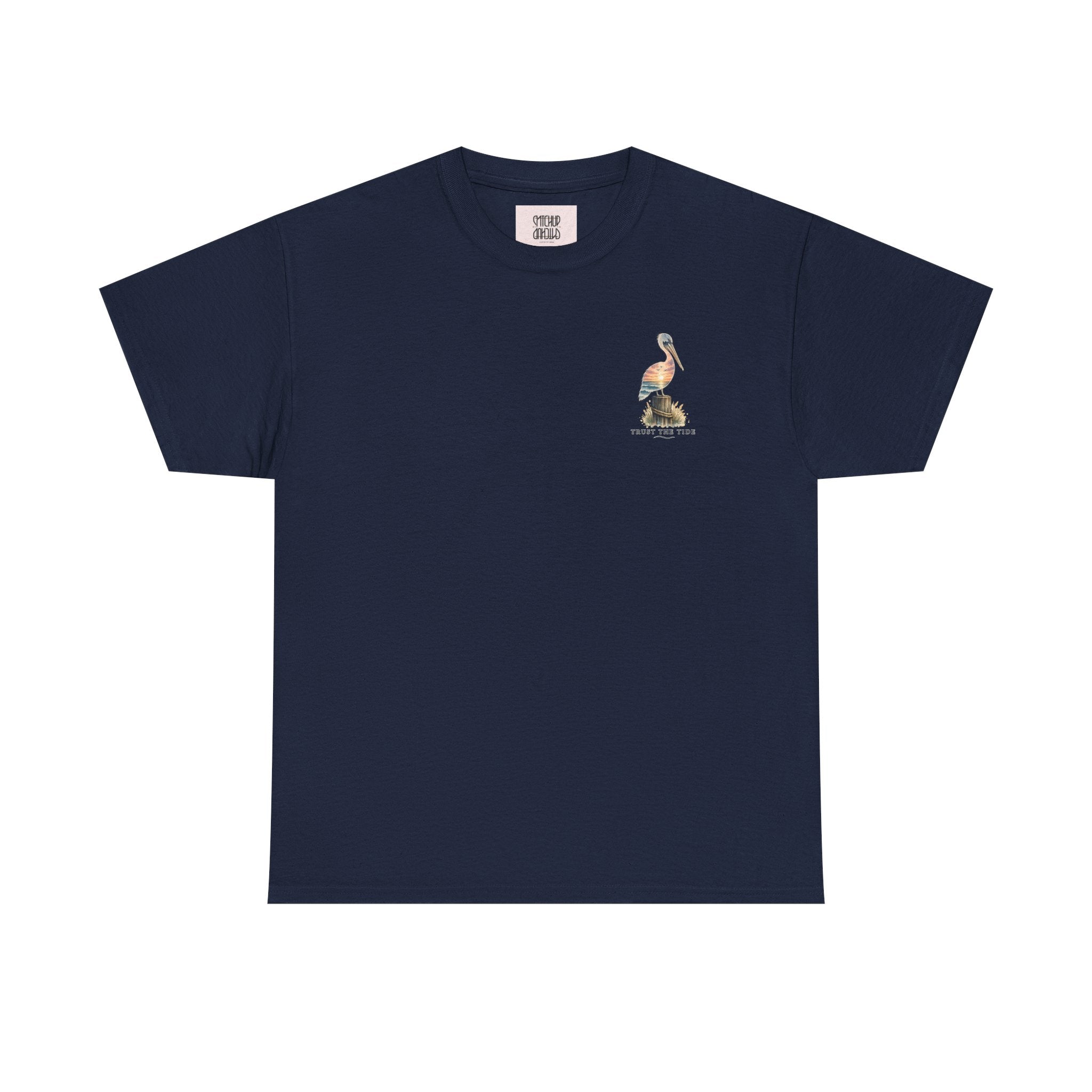 Graceful Swan - Peaceful Lake Sunset Graphic T-Shirt
